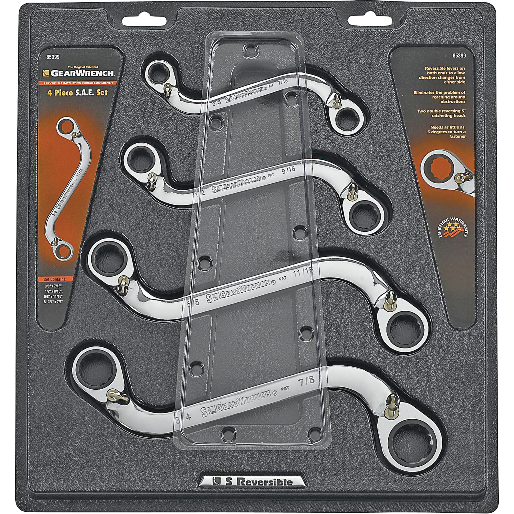 ENS 4 MCX "S" SAE CLES REVERSIBLE,3/8"-7/8"