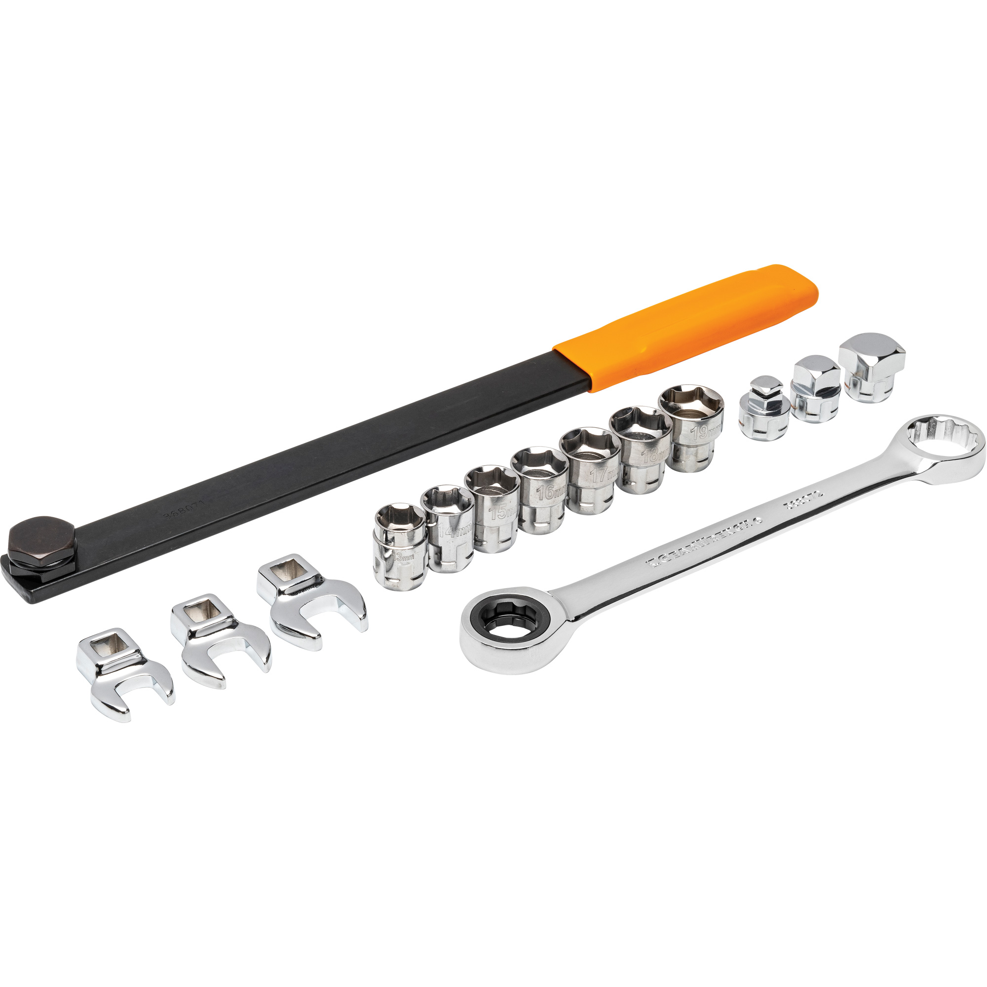 Ensemble d'outils à rochet avec ceinture serpentine 15 mcx