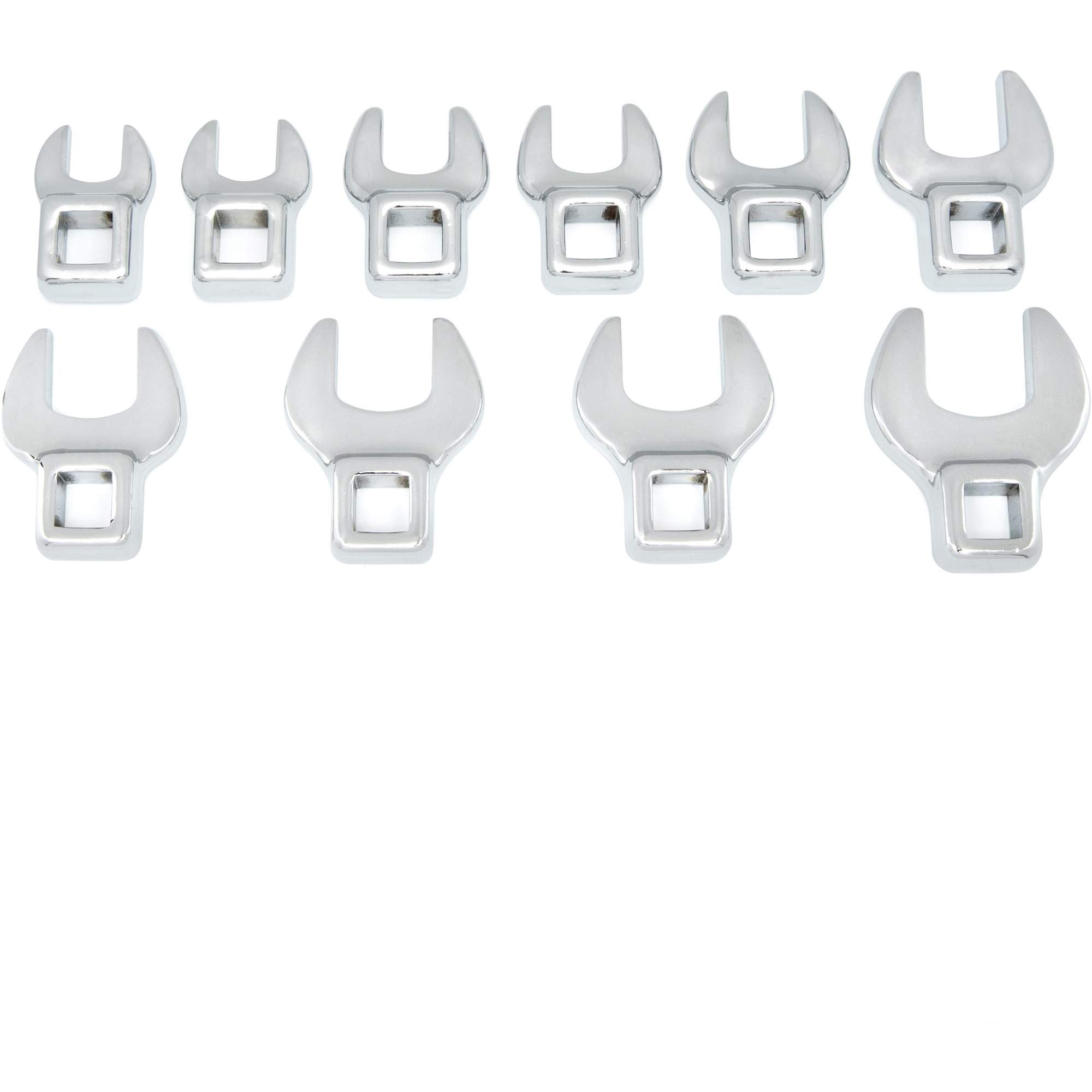 Jeu de clés à prise 3/8", Pied-de-biche, 10 morceaux, Métrique