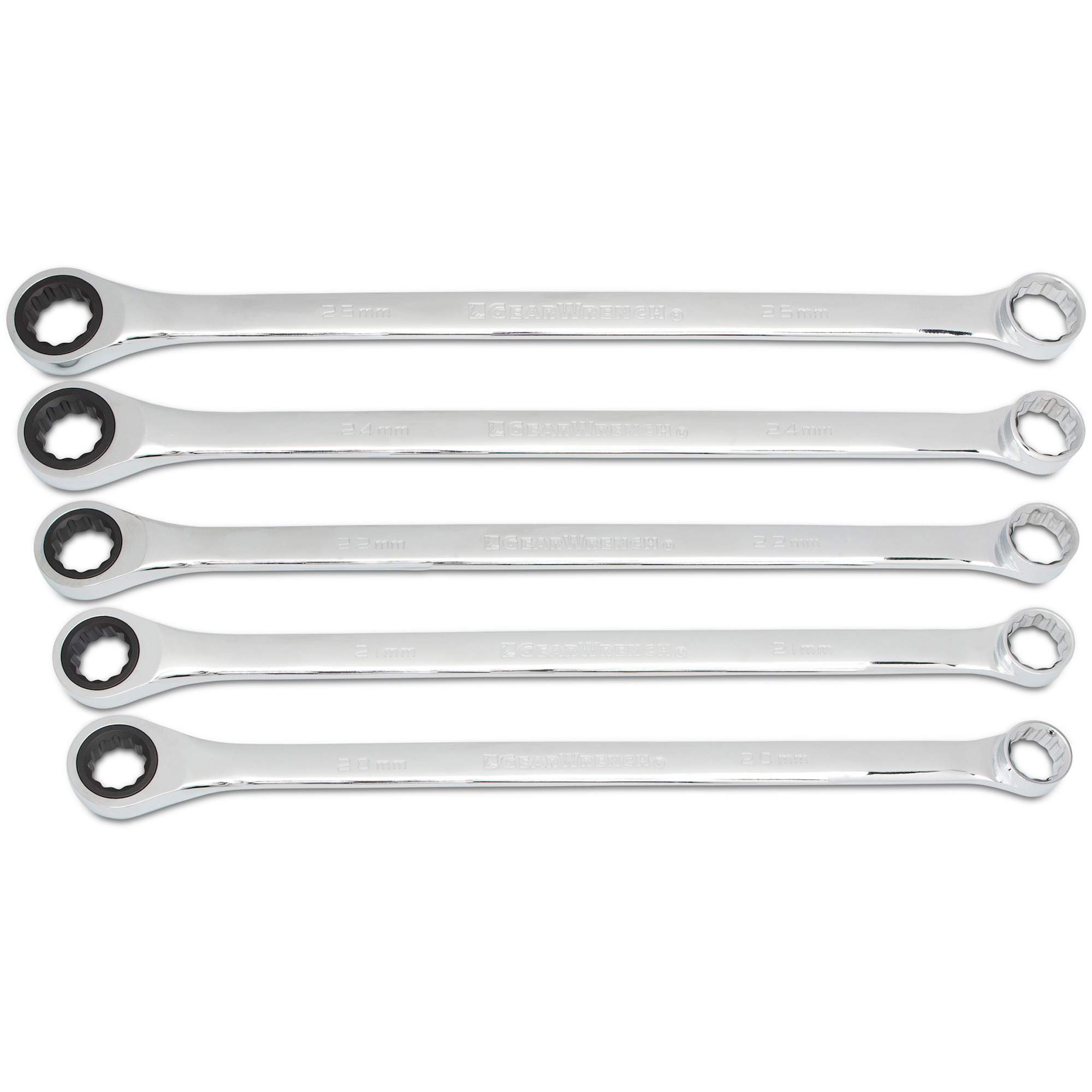 Jeu de clés métriques supplémentaires à 12 pans et 72 dents XL GearboxMC, Clé polygonale, 5 morceaux, Métrique