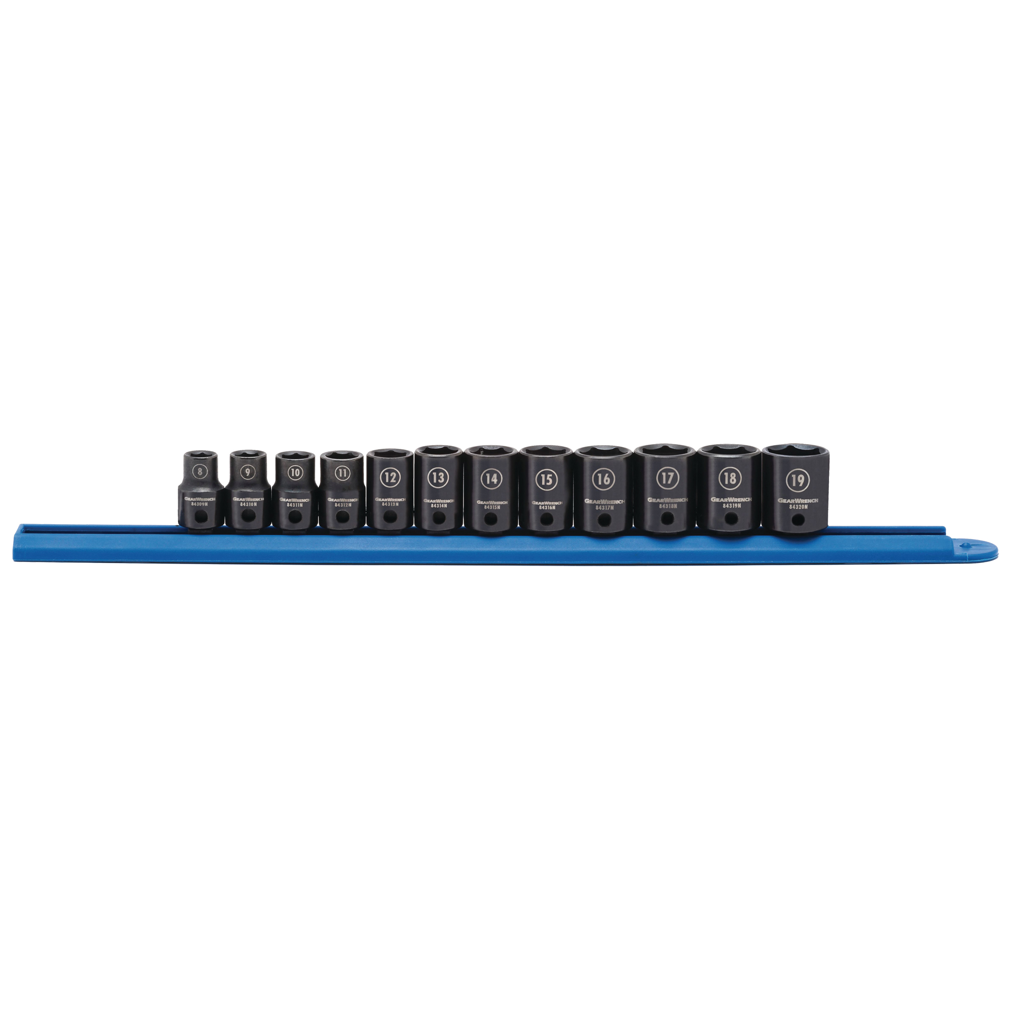 Jeu de douilles, 12 Mcx, Chocs, Prise de 3/8"