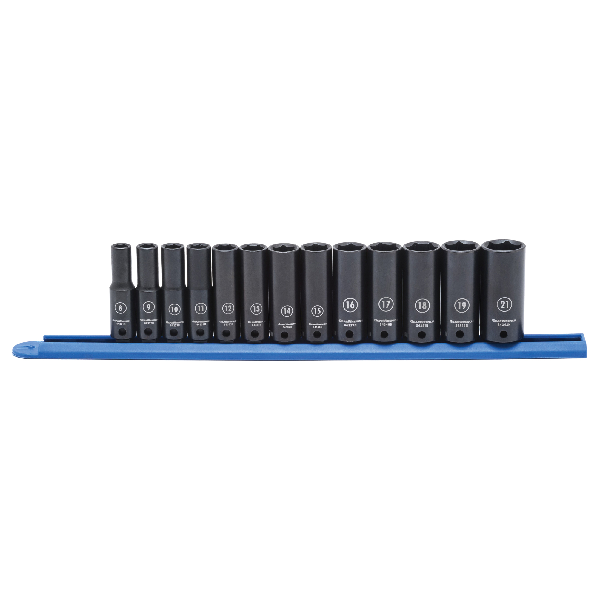 Jeu de douilles, 13 Mcx, Chocs, Prise de 3/8", Profond