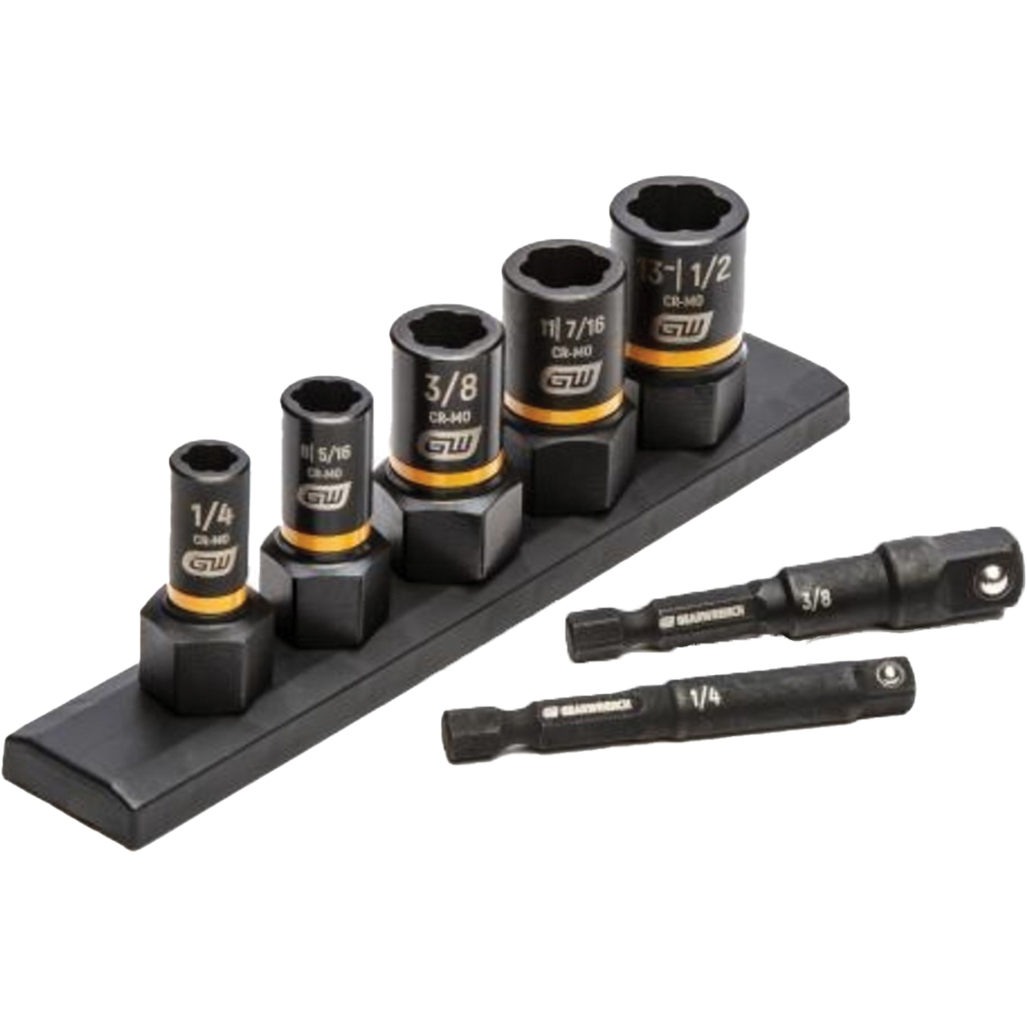 Jeu de douilles d'extraction SAE Bolt BiterMC, 7 Mcx, Chocs, Prise de 1/4"/3/8"