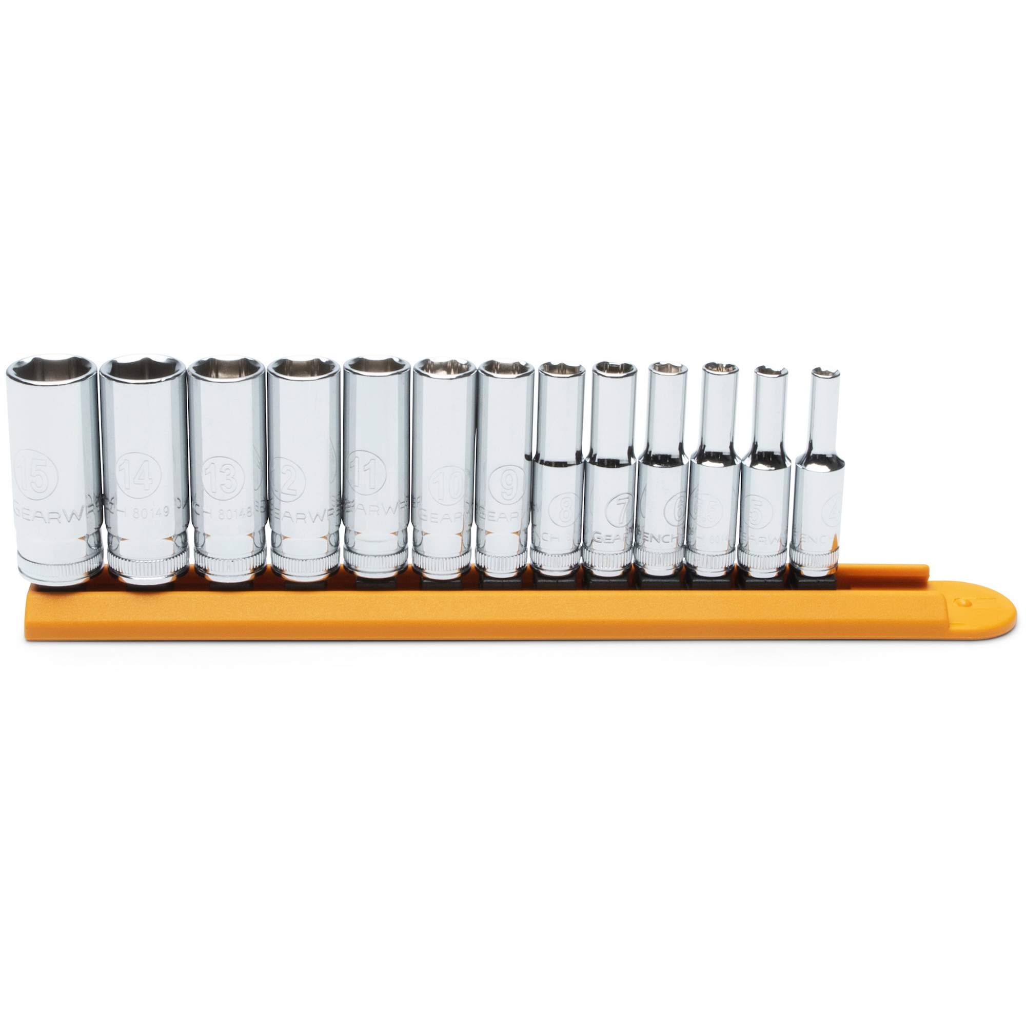 Jeu de douilles métriques à six pans, 13 Mcx, Prise de 1/4", Profond