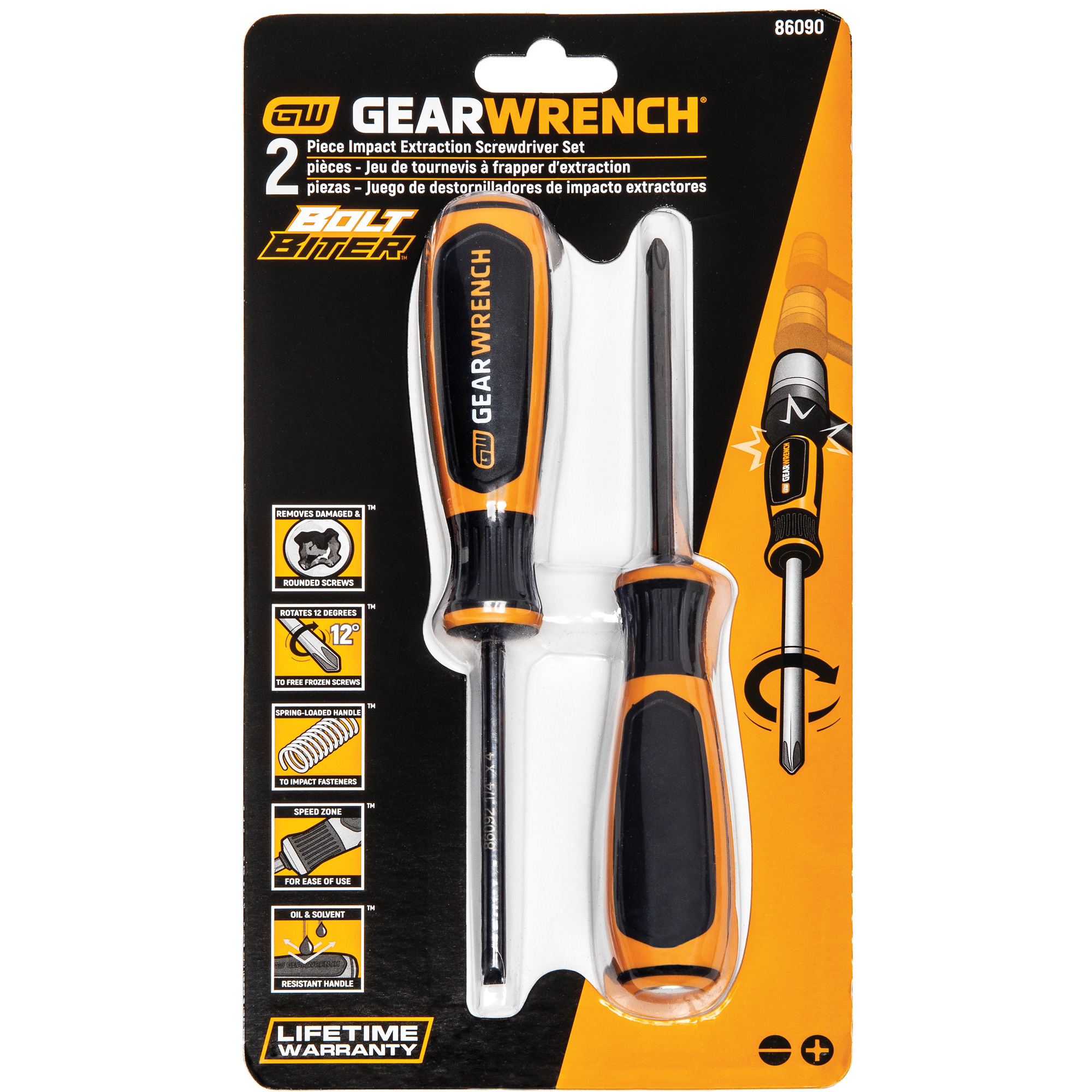 Jeu de tournevis à double extraction de matière Bolt BiterMC, 2 mcx