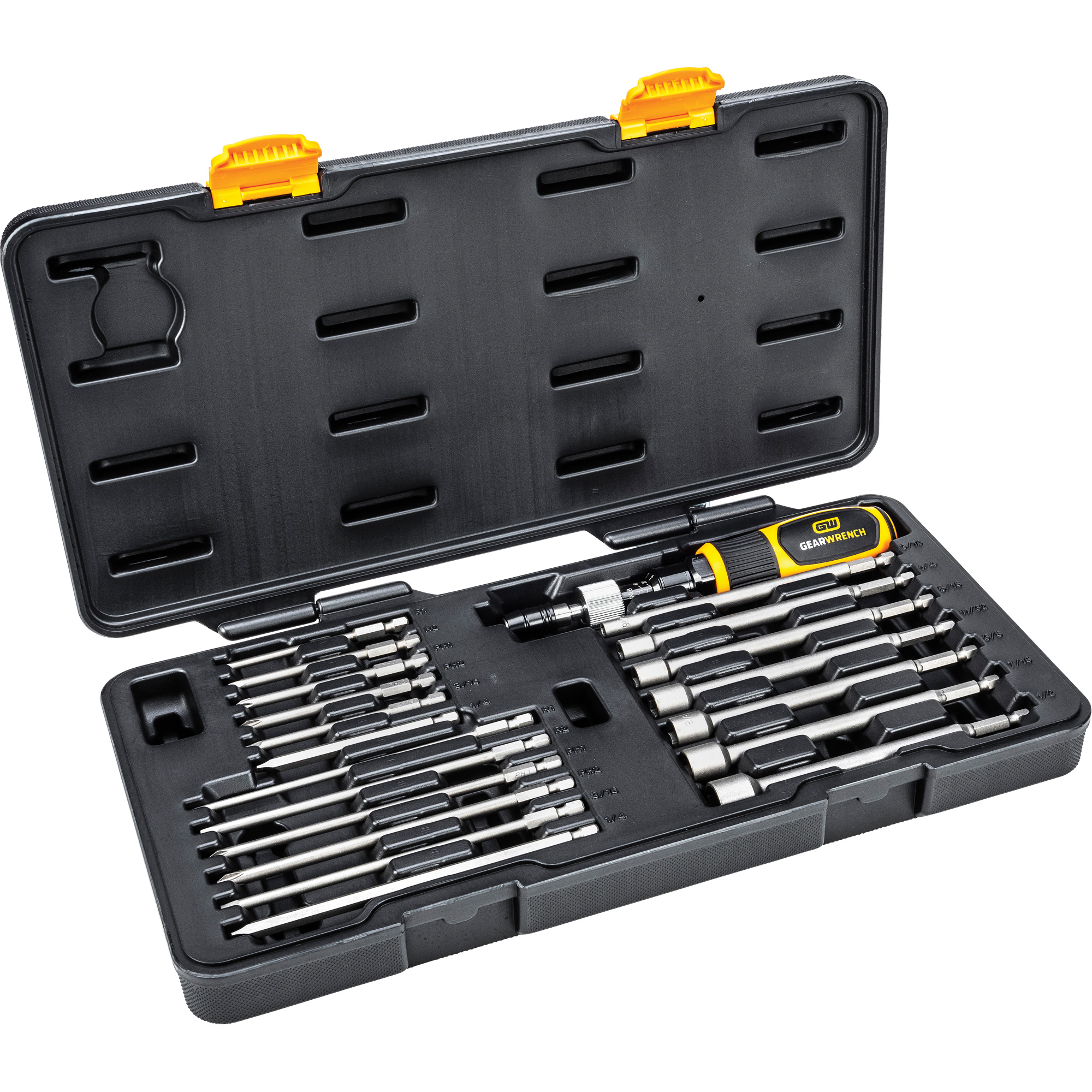 Jeu de tournevis dynamométriques 1/4" 20 mcx, Gamme de couple 10 - 50 lb-po, 16" Longueur