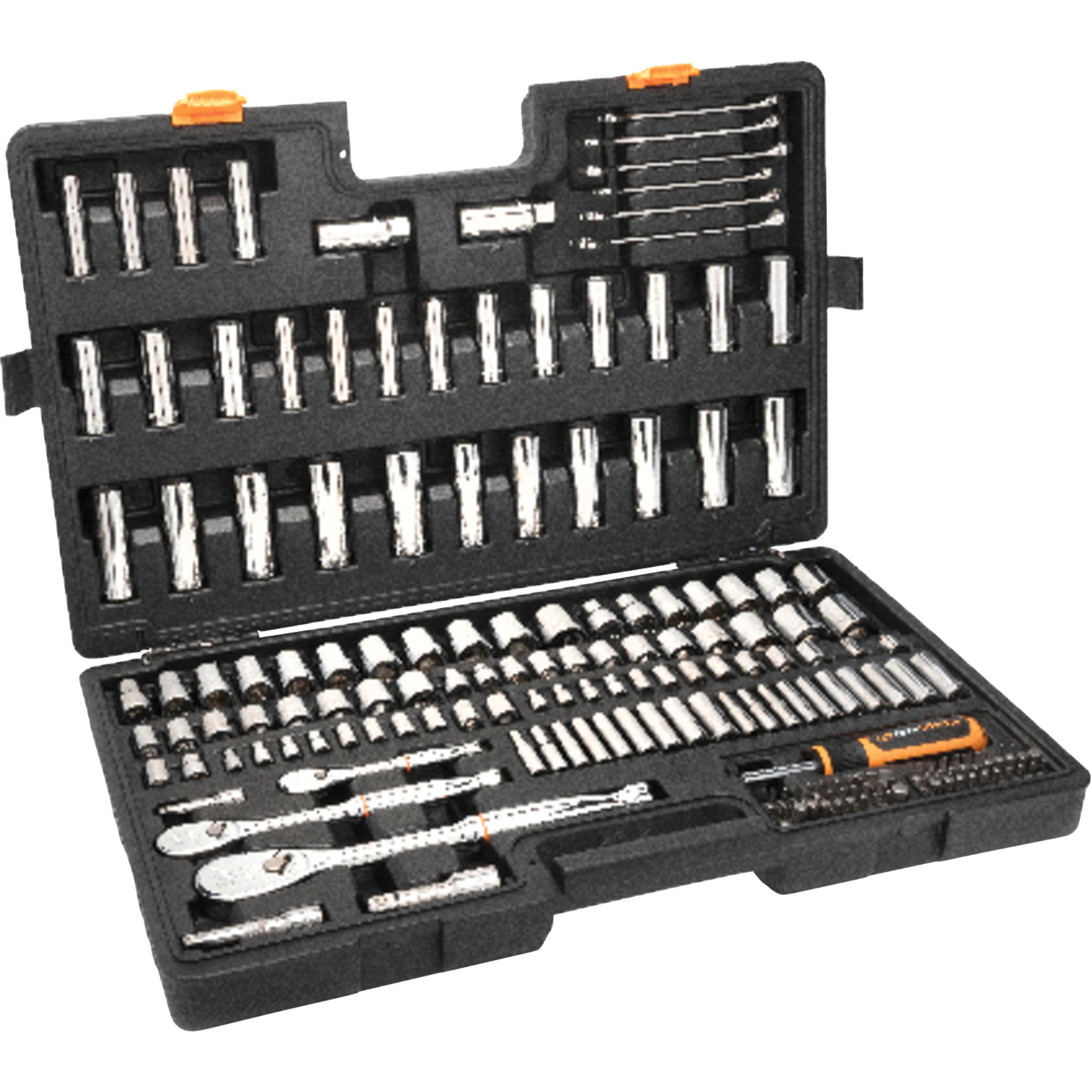 Jeu d'outils manuels pour mécanicien 90T SAE/MM avec prises 1/4", 3/8” & 1/2" – Image 2