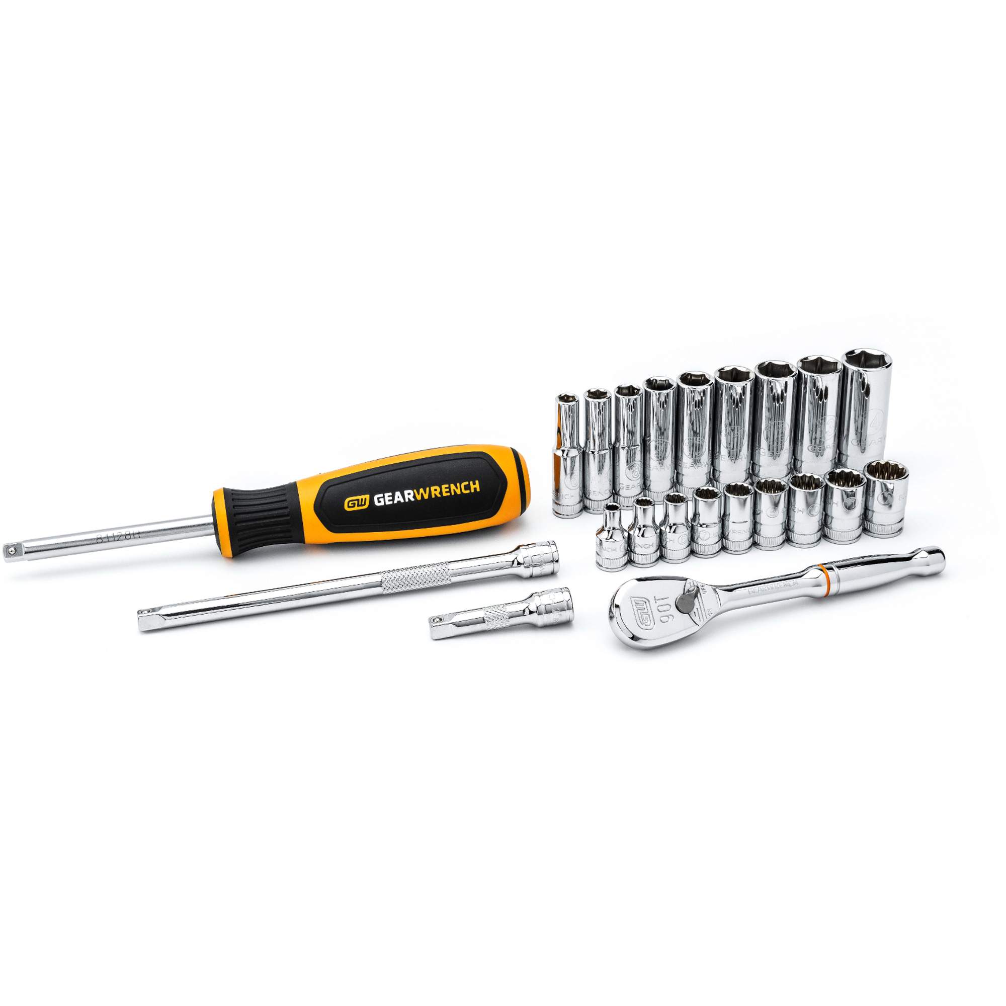 Jeu d'outils métriques à six & 12 pans pour mécanicien, 22 Mcx, Prise de 1/4", Profond