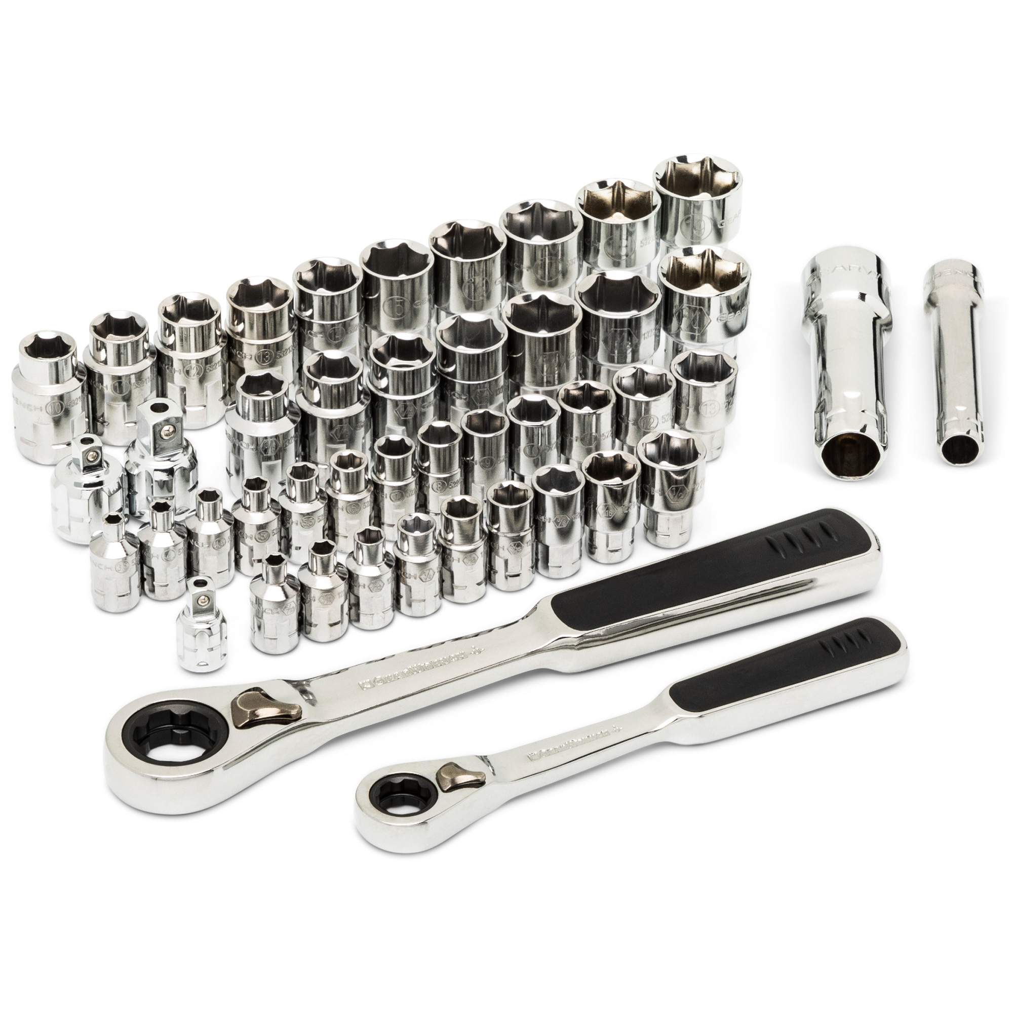 Jeu d'outils métriques/SAE à six pans Pass-ThruMC à prises 3/8" & 1/4", 46 Mcx