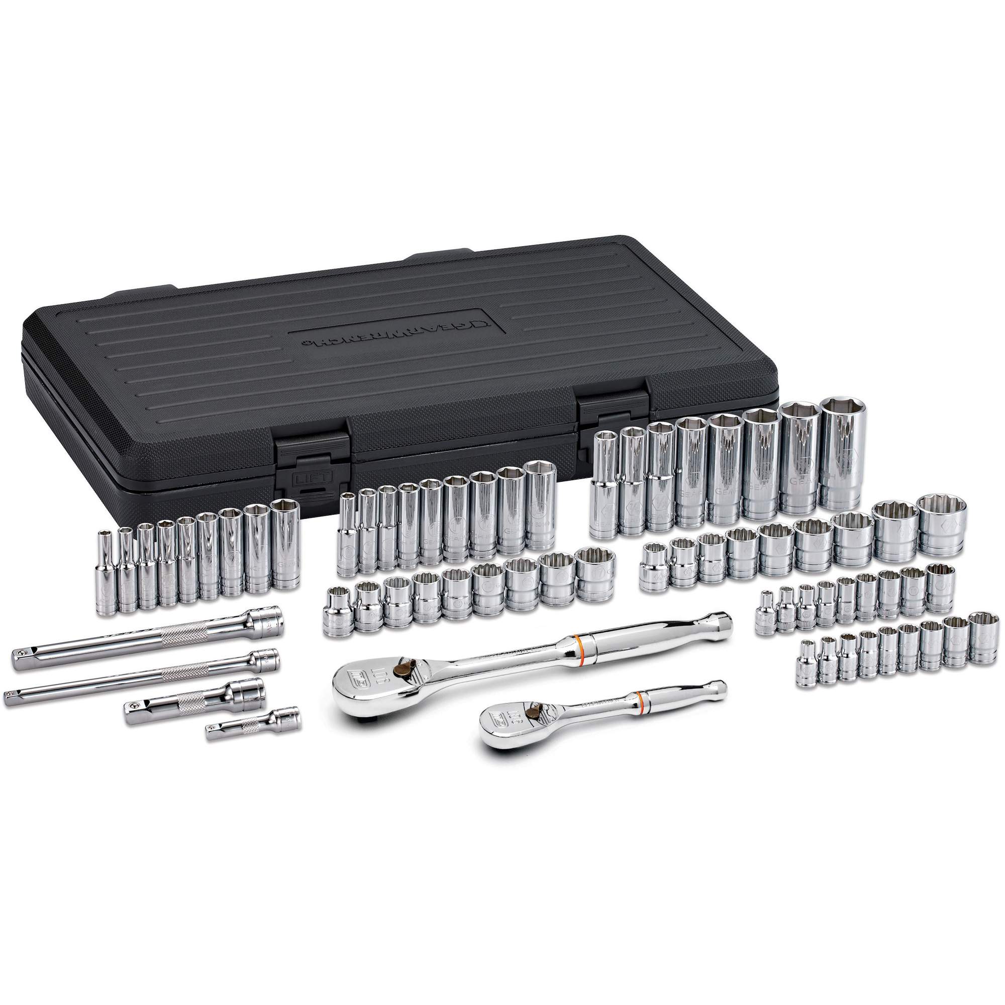 Jeu d'outils pour mécanicien à 6 et 12 pans SAE/métriques, 68 Mcx, Profond