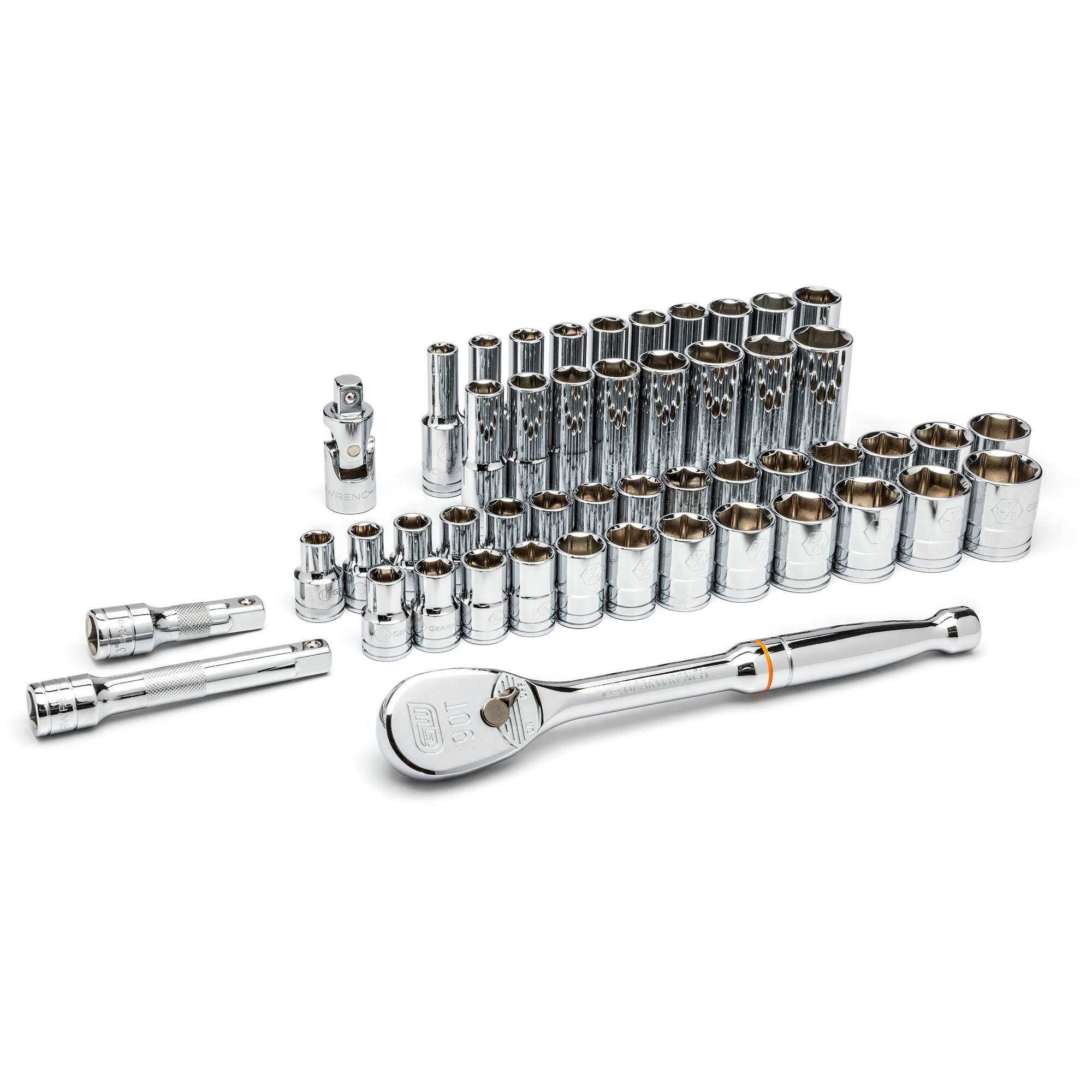 Jeu d'outils pour mécanicien à 6 pans SAE/métriques, 49 Mcx, Prise de 1/2", Profond