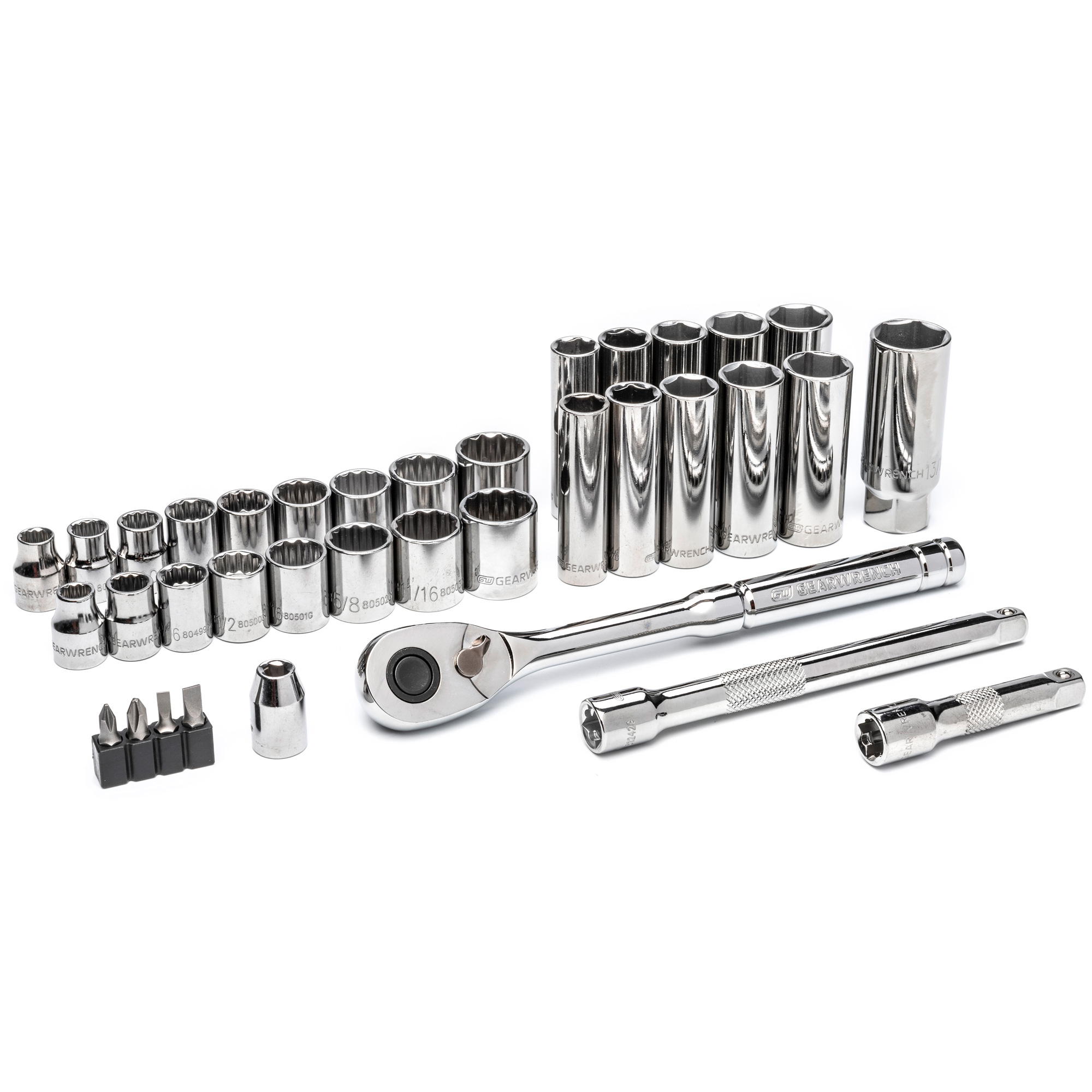 Jeu d'outils pour mécanicien à 72 dents, 12 pans et à prise de 3/8" – Image 2