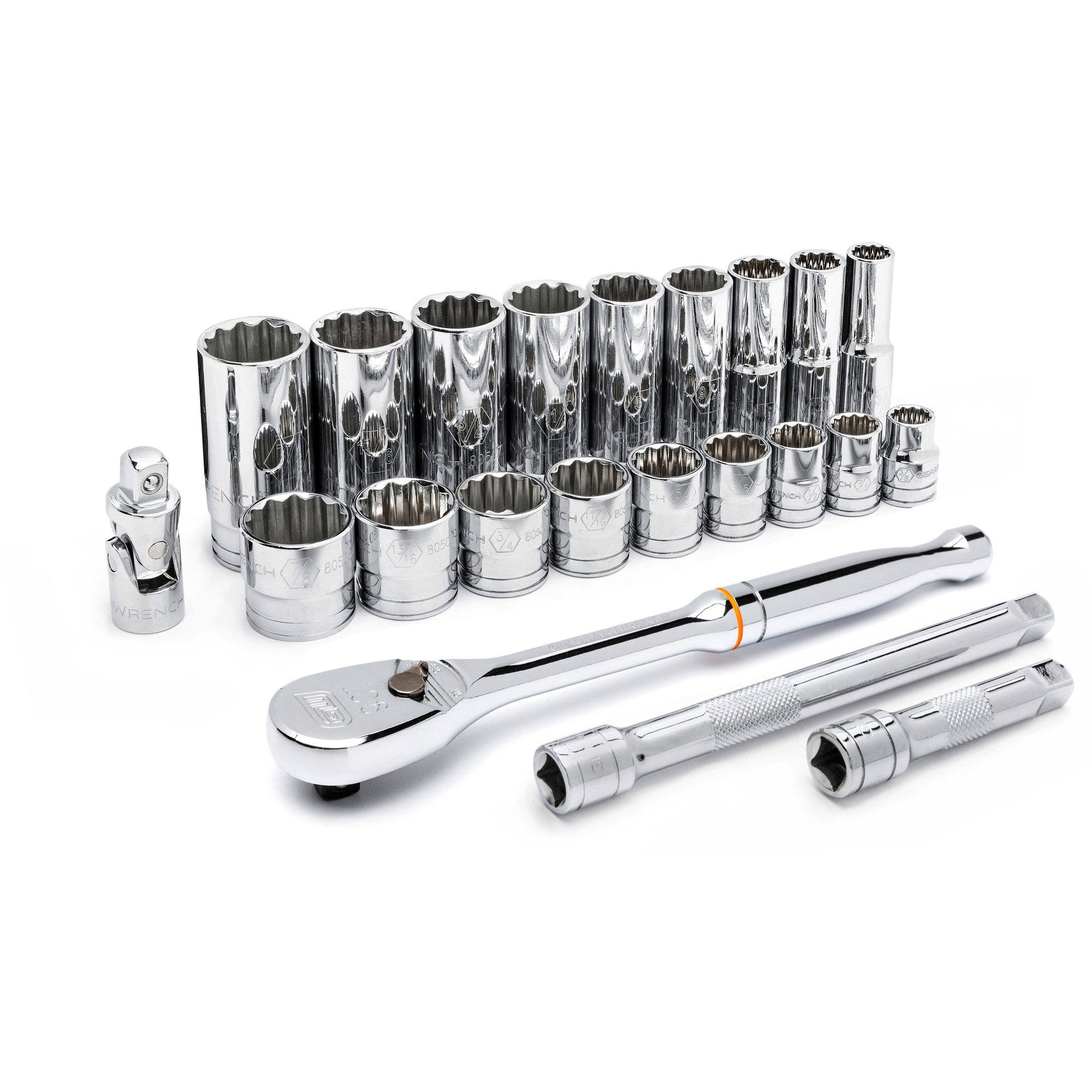 Jeu d'outils pour mécaniciens à 12 points SAE, 22 Mcx, Prise de 3/8", Profond
