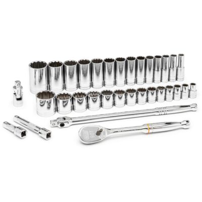 Jeu d'outils pour mécaniciens à 12 points SAE, 33 Mcx, Prise de 1/2", Profond