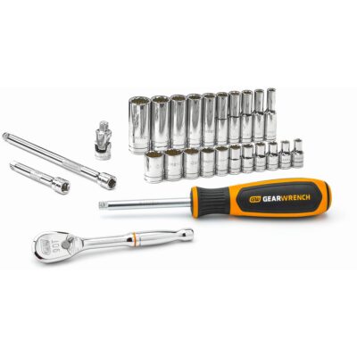 Jeu d'outils pour mécaniciens SAE à 12 pans, 26 Mcx, Prise de 1/4"