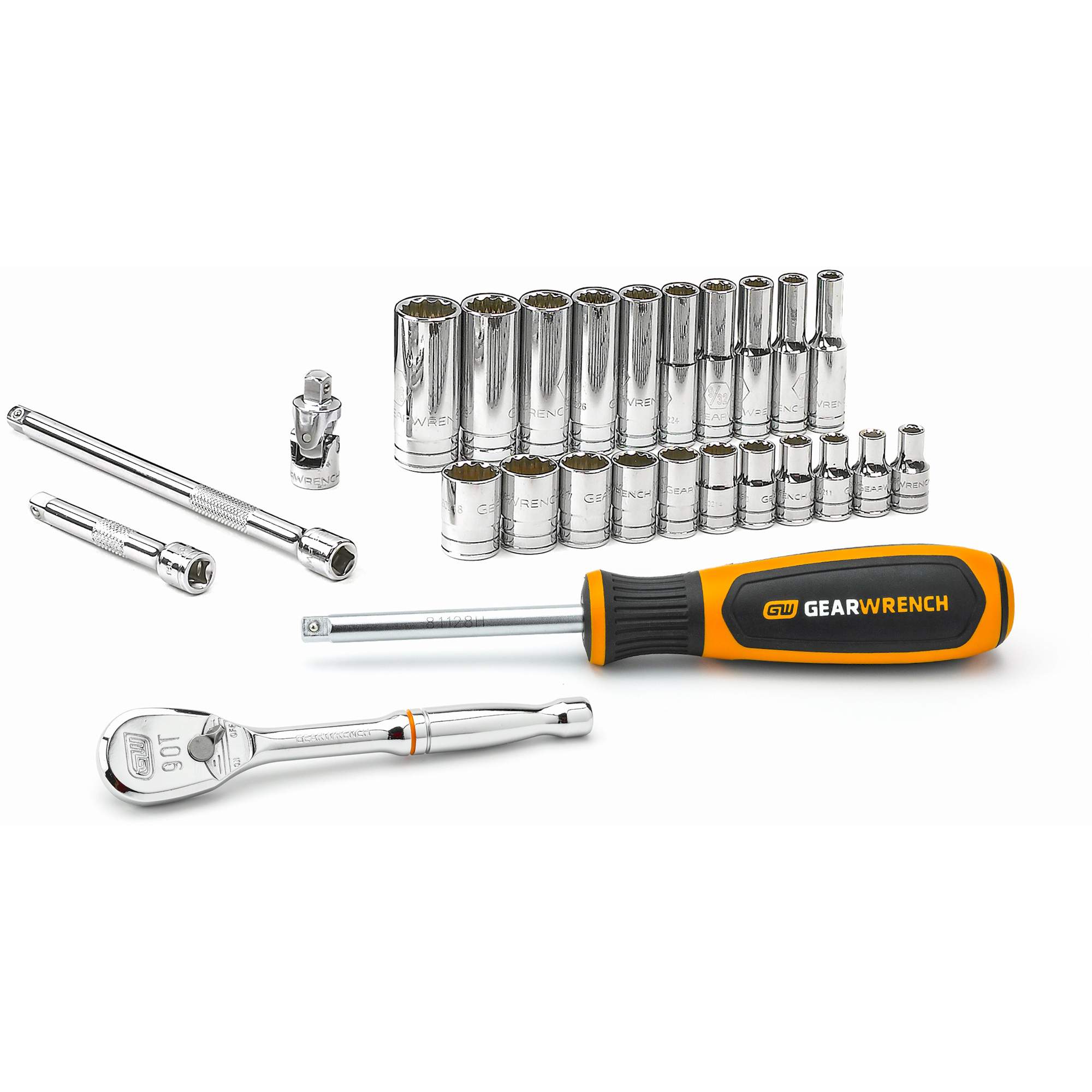 Jeu d'outils pour mécaniciens SAE à 12 pans, 26 Mcx, Prise de 1/4"