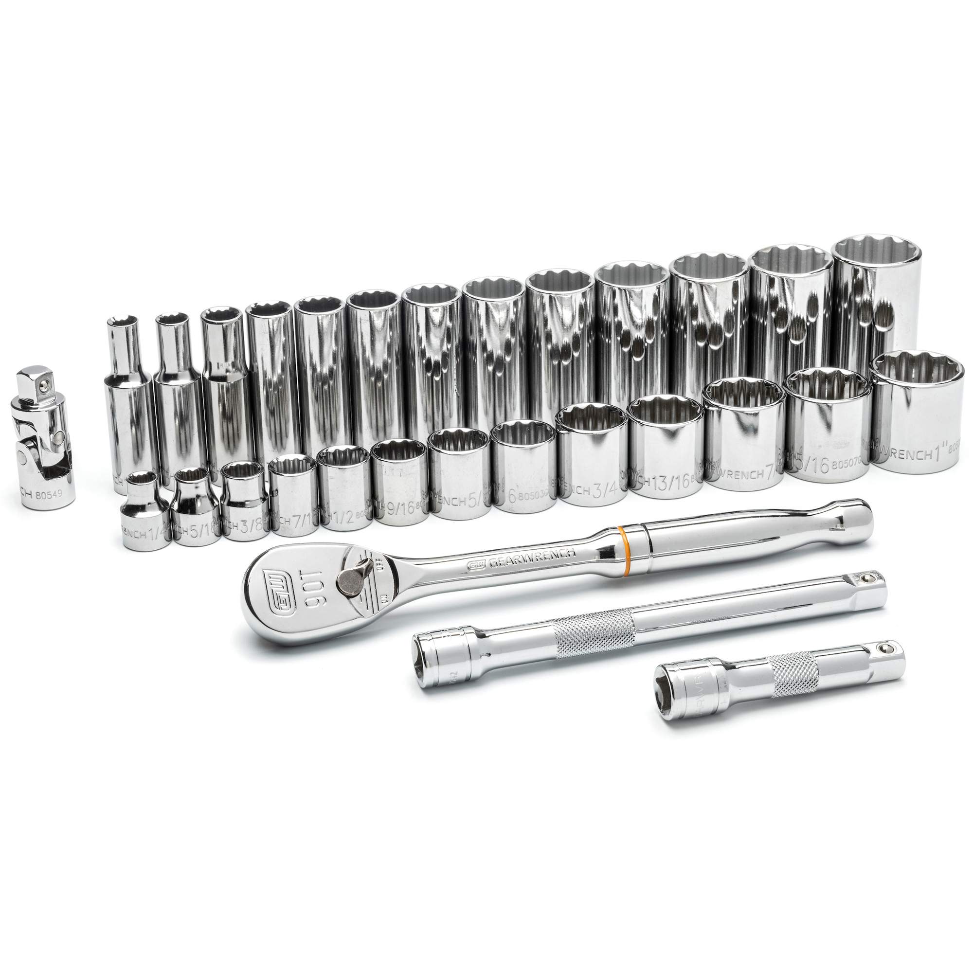 Jeu d'outils pour mécaniciens SAE à 12 pans, 30 Mcx, Prise de 3/8", Profond
