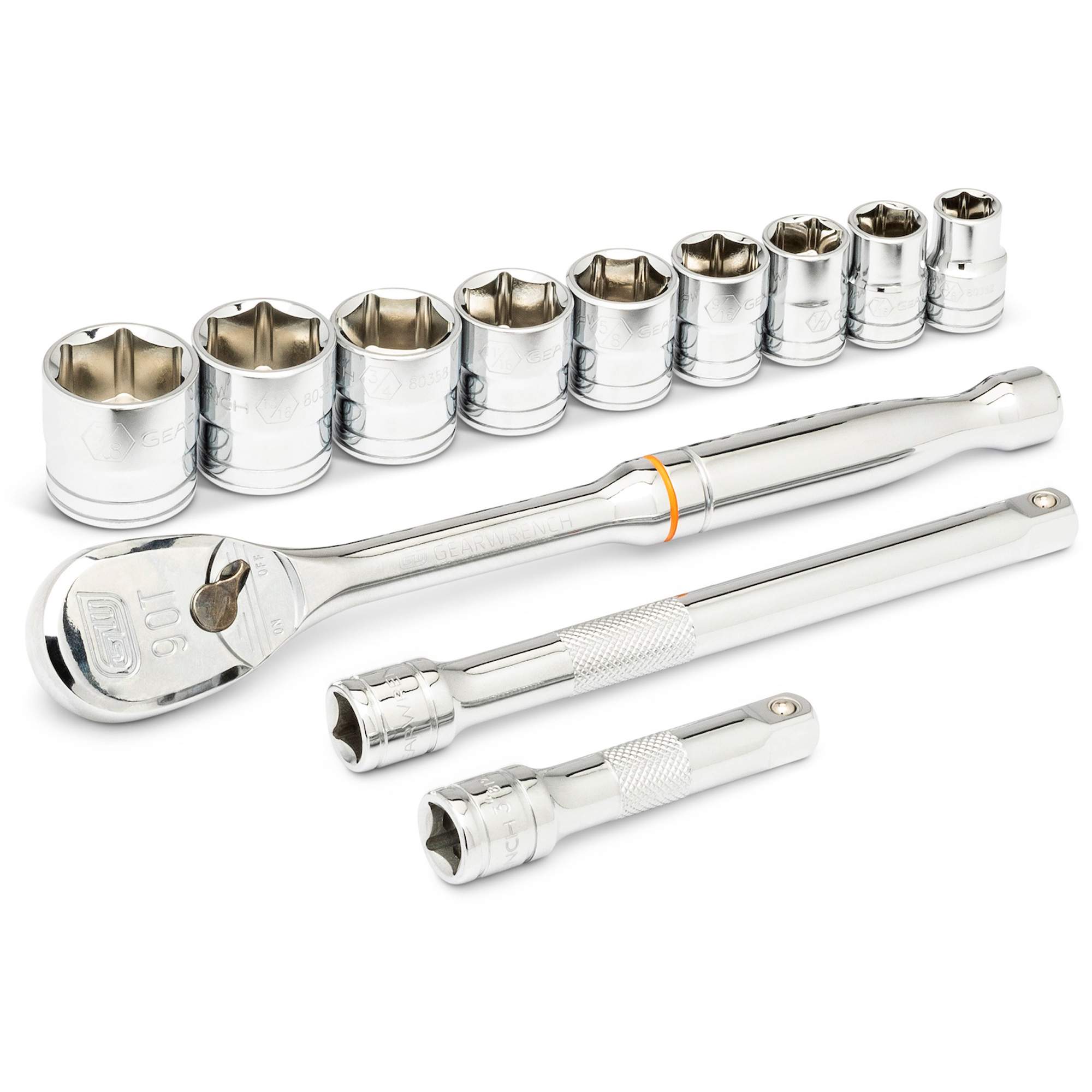 Jeu d'outils pour mécaniciens SAE à 6 pans, 12 Mcx, Prise de 3/8"