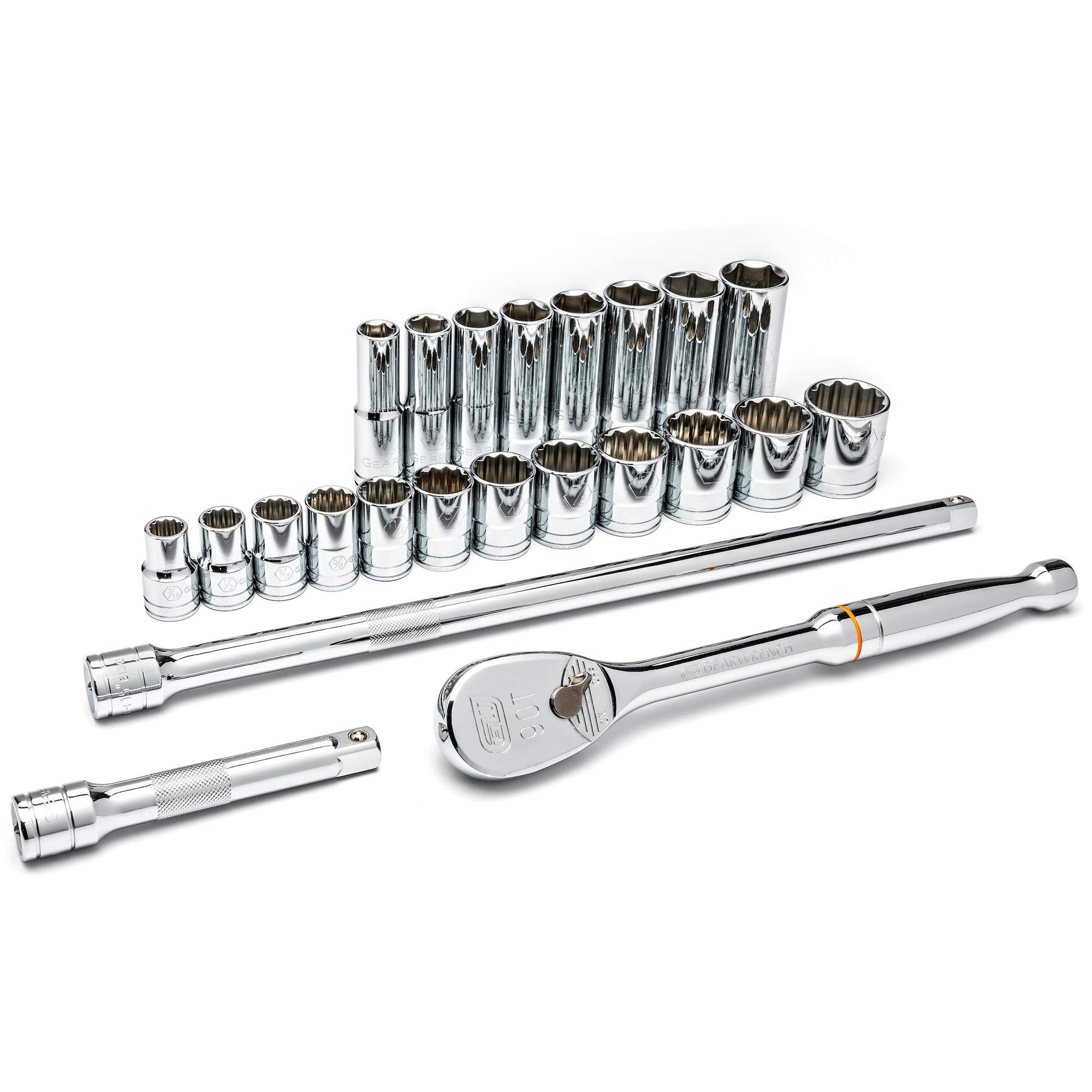 Jeu d'outils pour mécaniciens SAE à 6 pans, 23 Mcx, Prise de 1/2", Profond