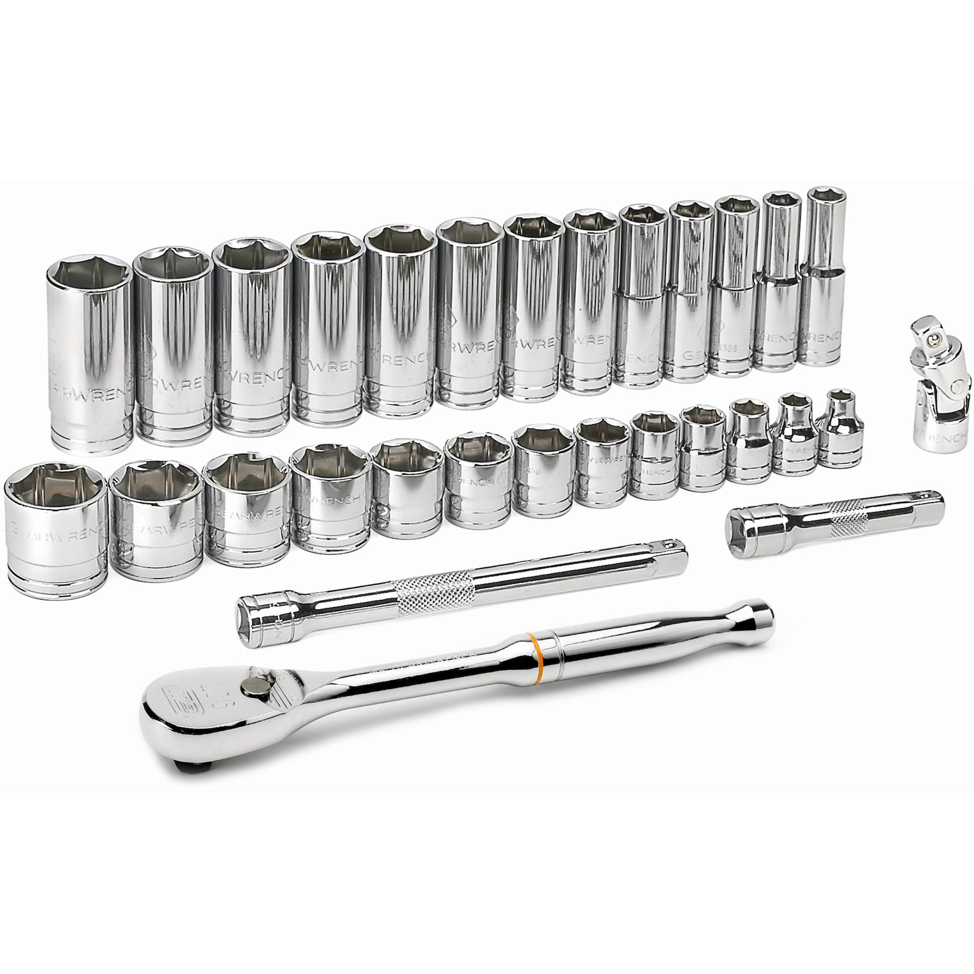 Jeu d'outils pour mécaniciens SAE à 6 pans, 30 Mcx, Prise de 3/8", Profond