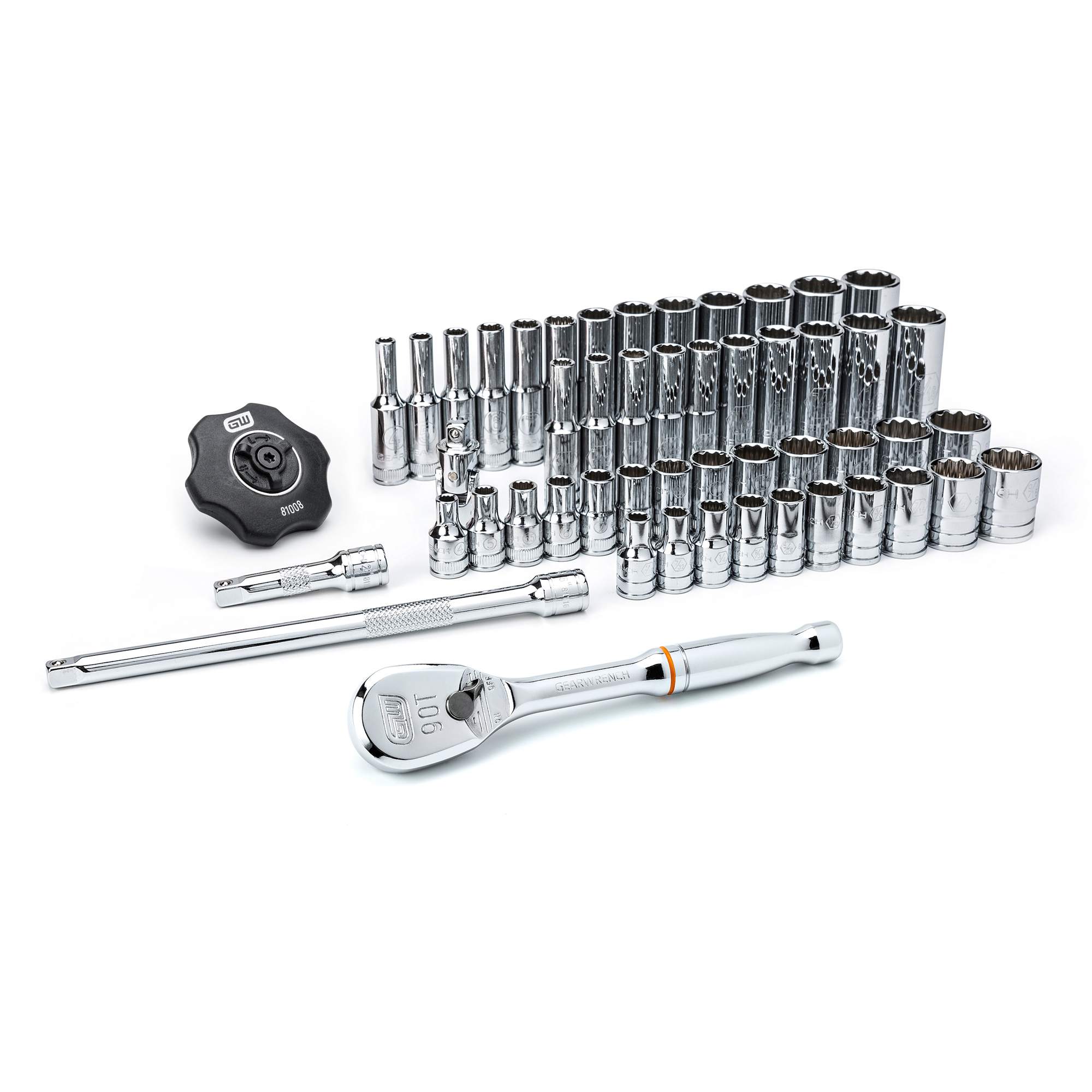 Jeu d'outils SAE/métriques à 12 pans pour mécanicien, 51 Mcx, Prise de 1/4", Profond