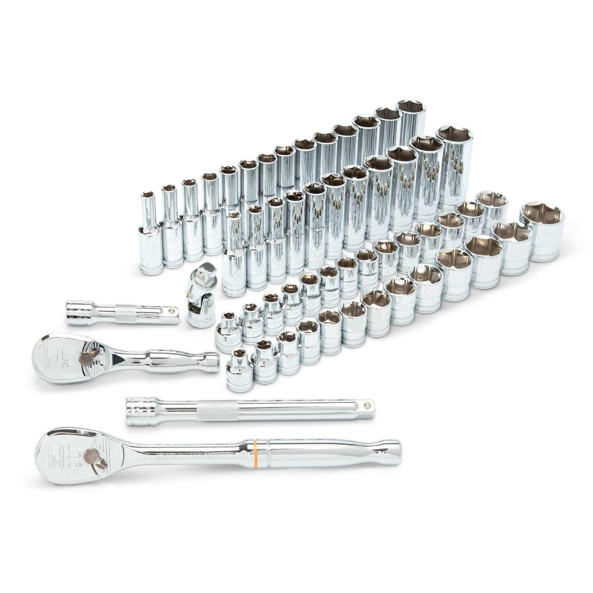 Jeu d'outils SAE/métriques à 6 pans pour mécanicien, 57 Mcx, Prise de 3/8", Profond