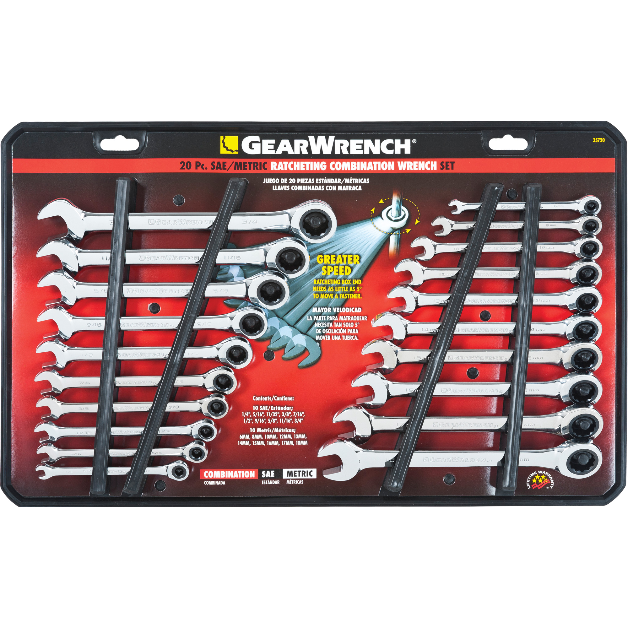 Jeux de clés mixtes 72 dents