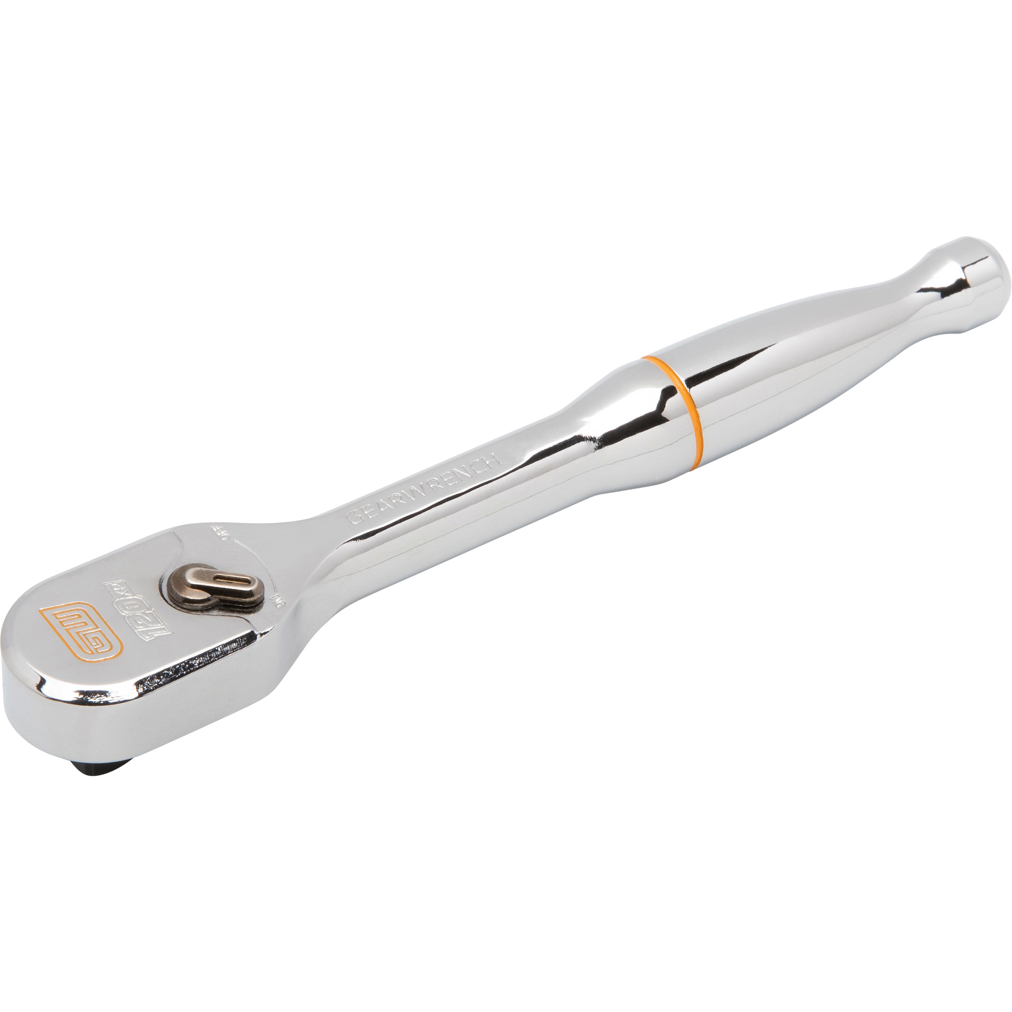 Rochet à tête chromée entièrement polie en goutte 120XPMC, Prise de 1/4", Poignée Ergonomique