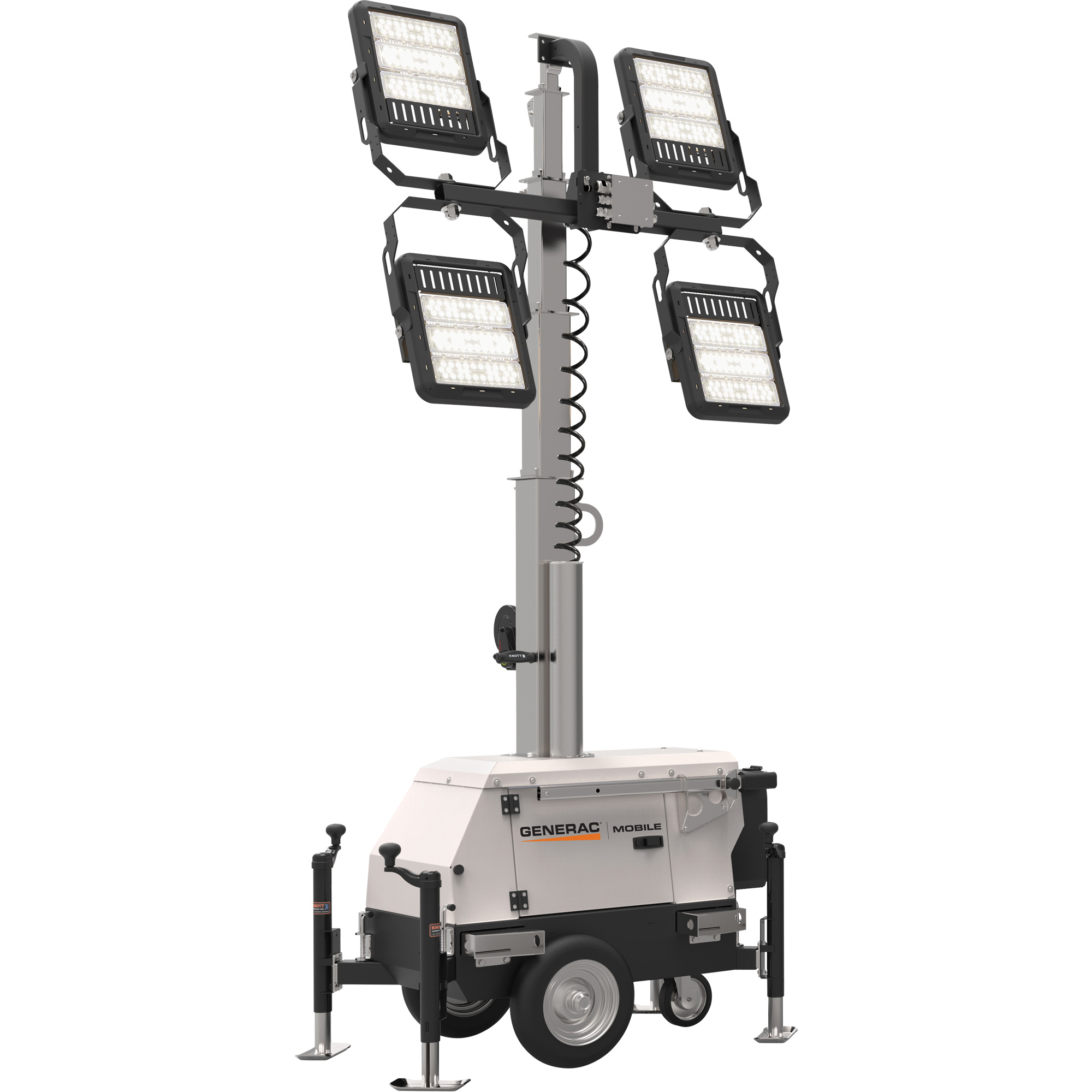 Tour d'éclairage portative LinkTowerMC, DEL, 235 W, 122 112 lumens, Boîtier en Plastique/Aluminium