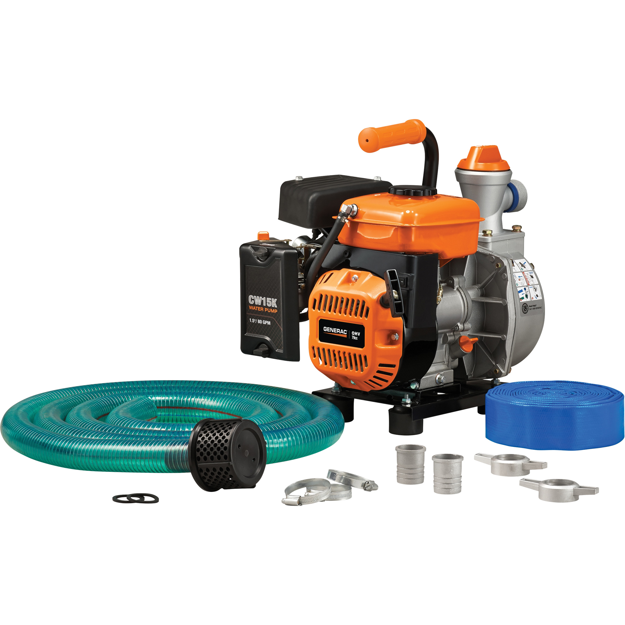Trousse de pompe à eau propre, 80 gal./min, 79 cc, 4 cycles OHV