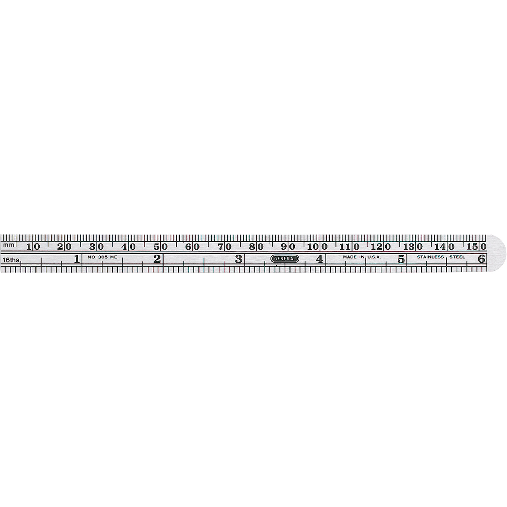 Règle flexible de précision économique, 6-1/2" lo, Acier