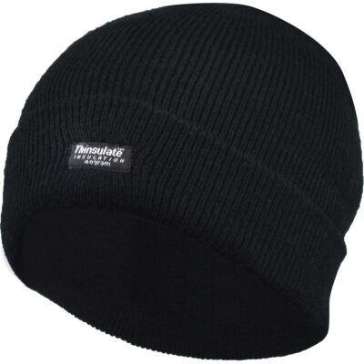 Tuque doublée à rebord, Doublure en ThinsulateMC, Taille unique, Noir