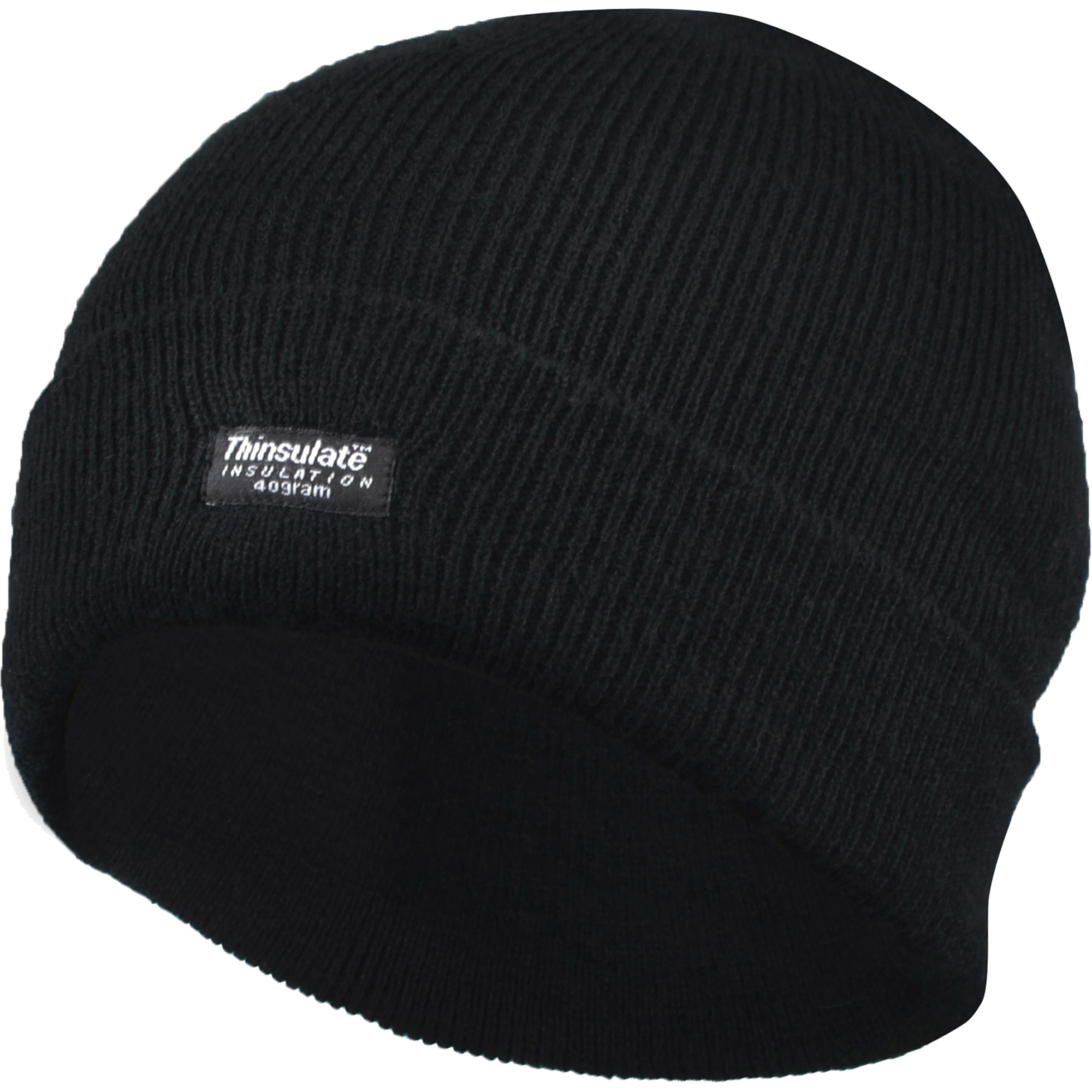 Tuque doublée à rebord, Doublure en ThinsulateMC, Taille unique, Noir