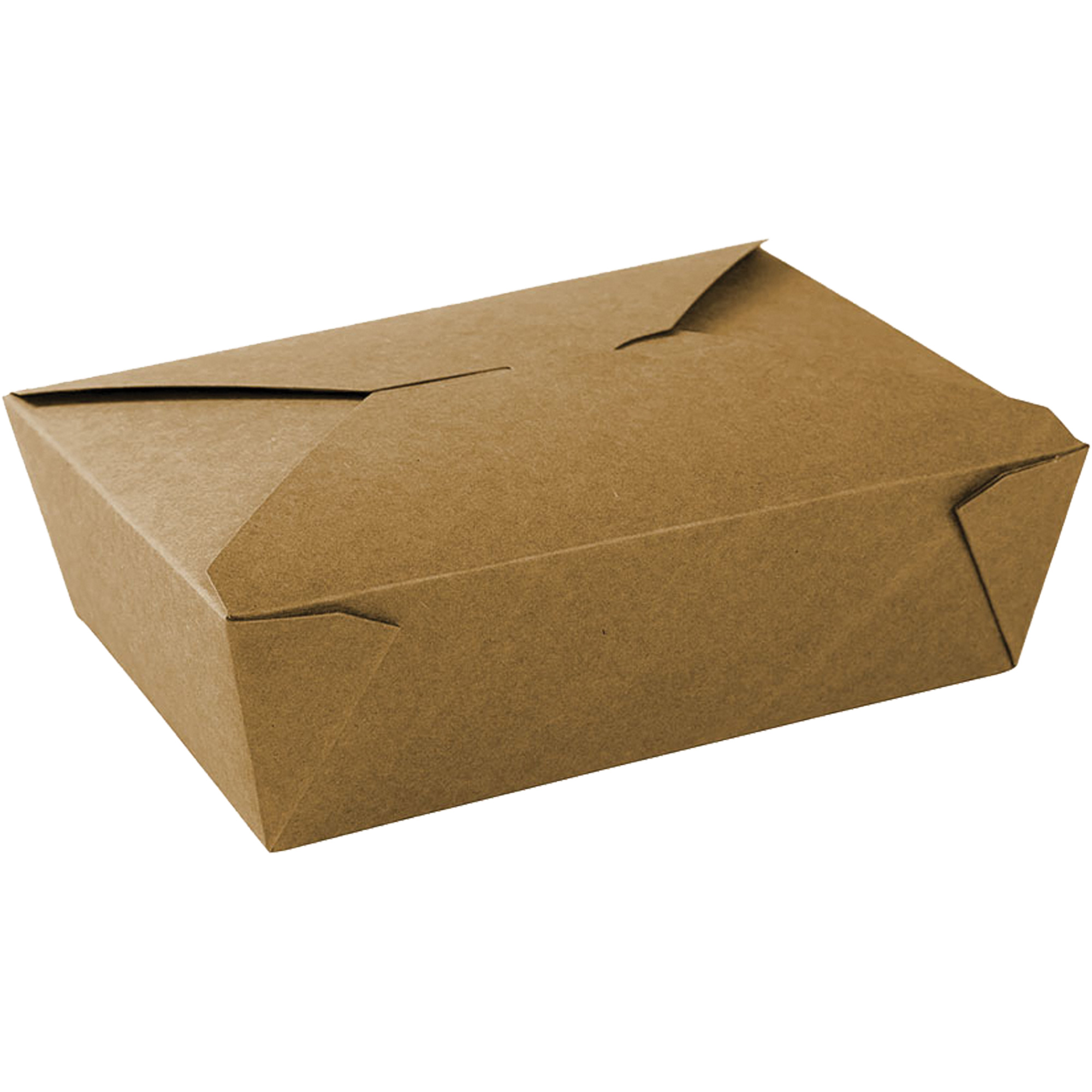 Contenants pour aliments à emporter Kraft, Ondulé, Rectangulaire