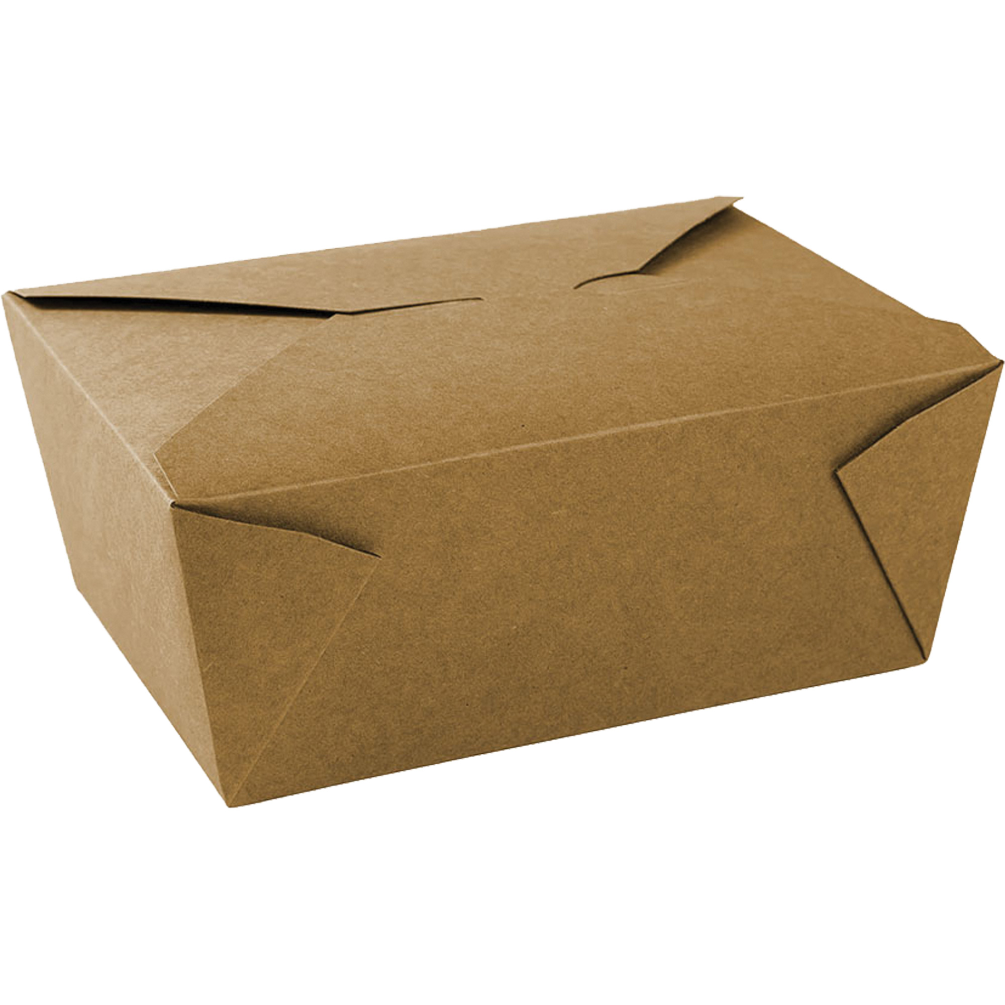 Contenants pour aliments à emporter Kraft, Ondulé, Rectangulaire