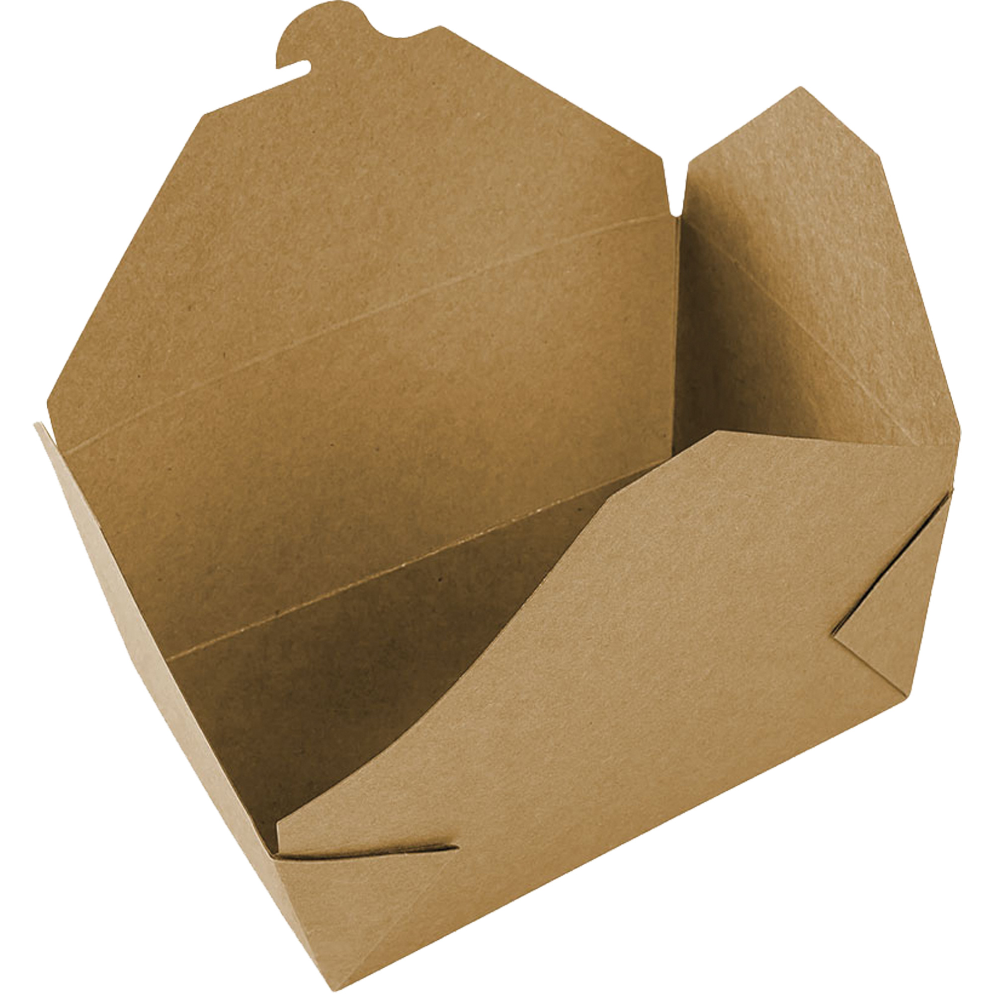 Contenants pour aliments à emporter Kraft, Ondulé, Rectangulaire – Image 2