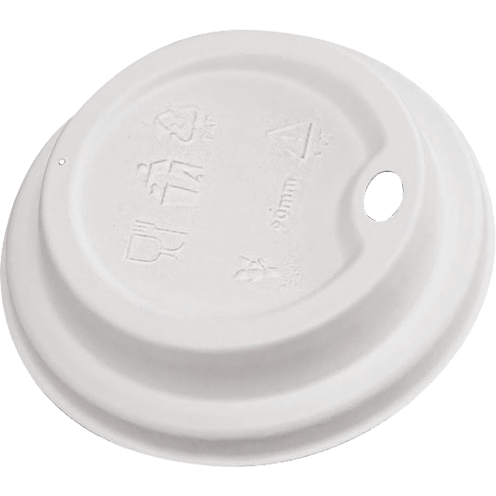 Couvercles à boire en dôme blanc compostables