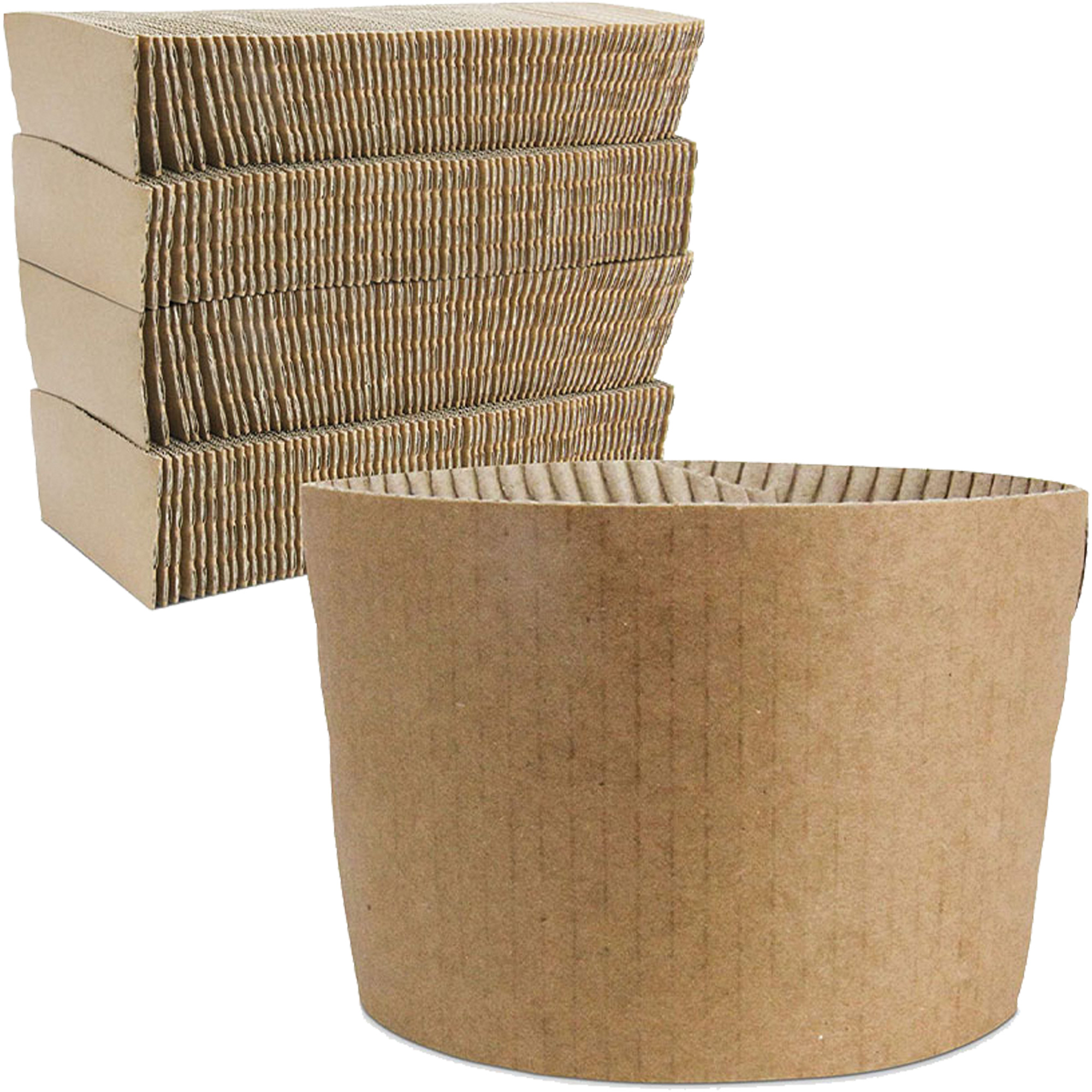 Manchons Kraft pour gobelet de café, Papier, 12 oz - 20 oz, Brun