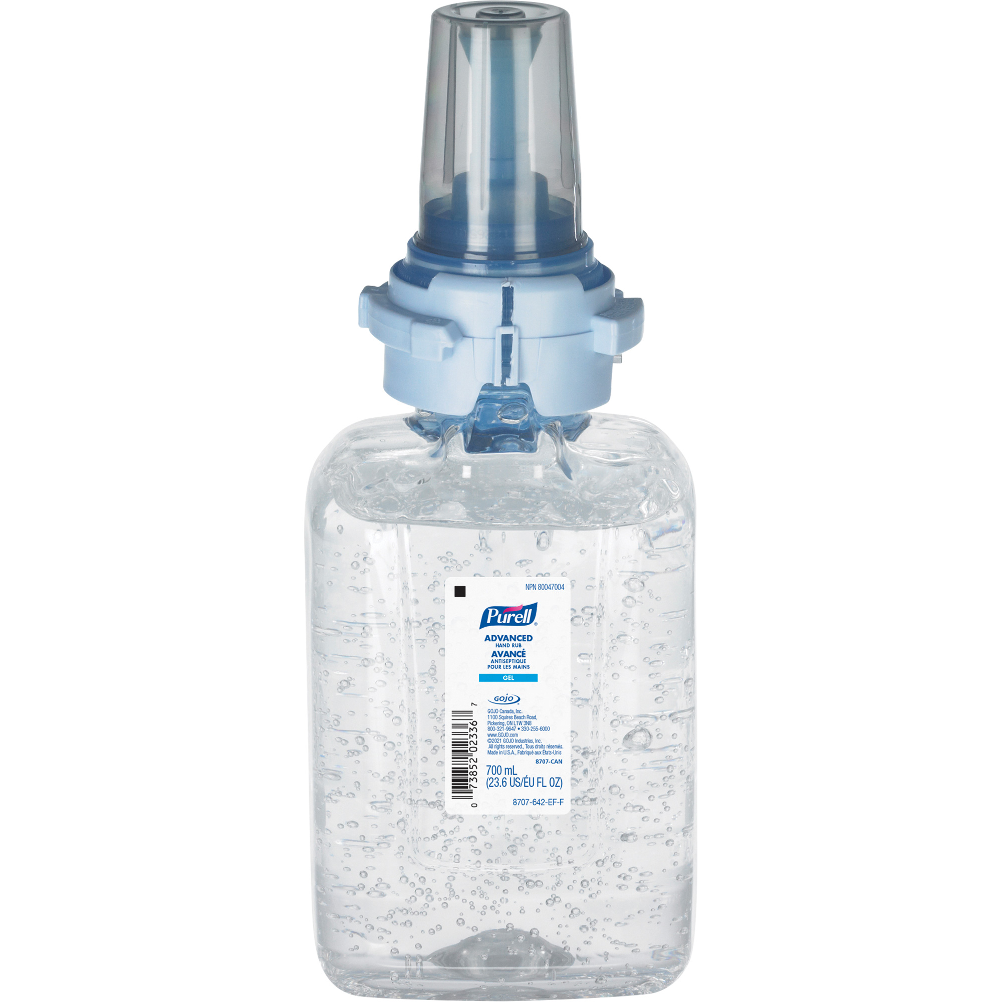 Désinfectant avancé pour les mains pour distributeur ADX-7MC de GOJOMD, 700 ml, Recharge, 70 % alcool