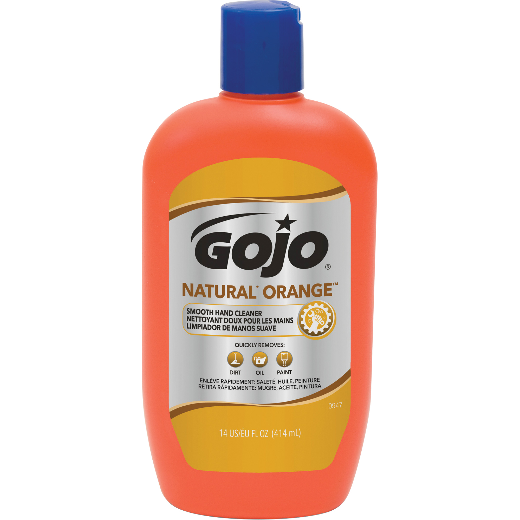 Nettoyant à mains Natural OrangeMC, Crème, 414 ml, Bouteille, Agrumes/Orange