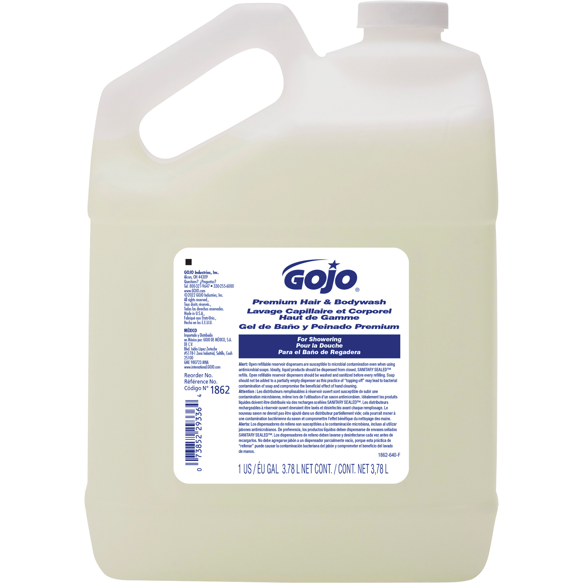 Nettoyant pour les cheveux et le corps de qualité supérieure, 3,78 L, Chute d'eau, Cruche