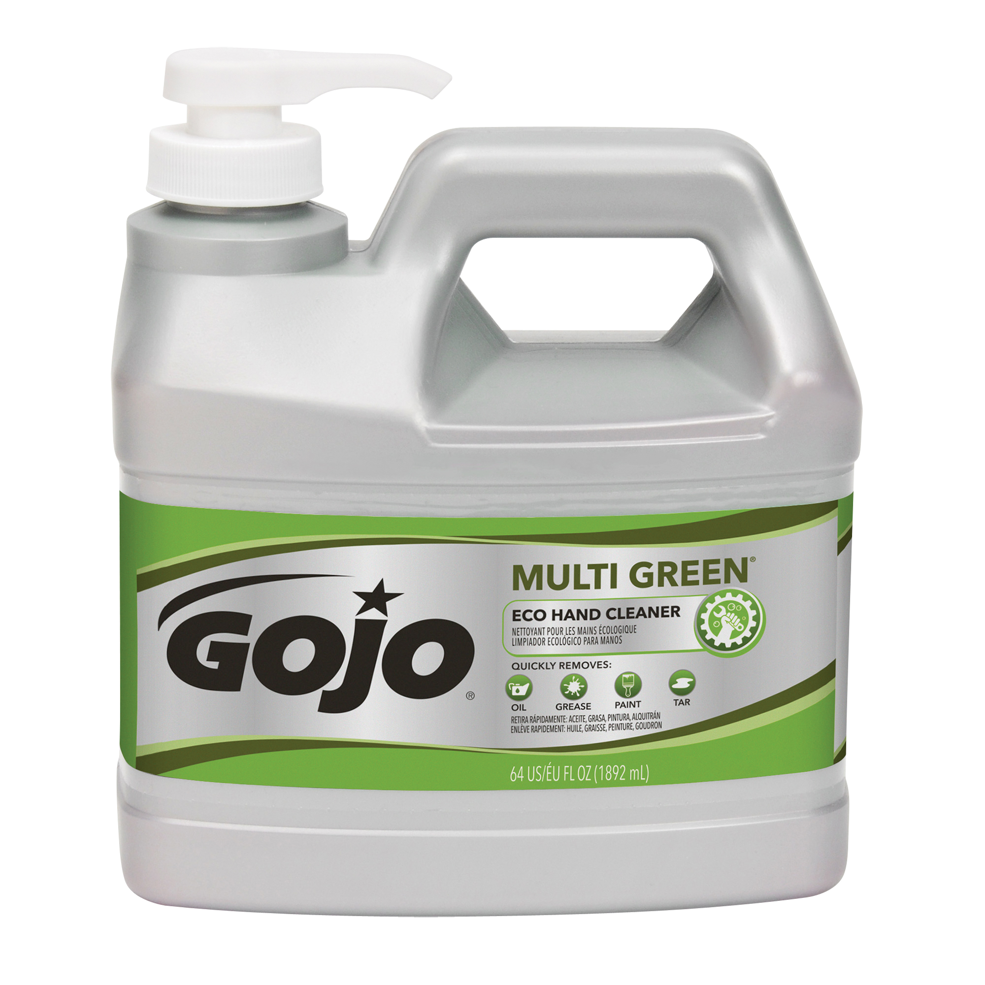Nettoyant pour les mains Multi GreenMD Eco, Pierre ponce, 1,89 L, Bouteille à pompe, Agrumes