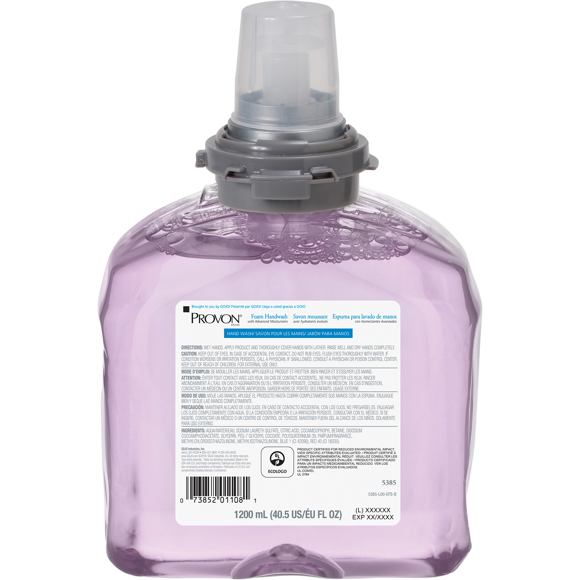 Savon pour les mains aux canneberges avec hydratants améliorés pour distributeur PROVONMD TFXMC, Mousse, 1200 ml, Parfumé