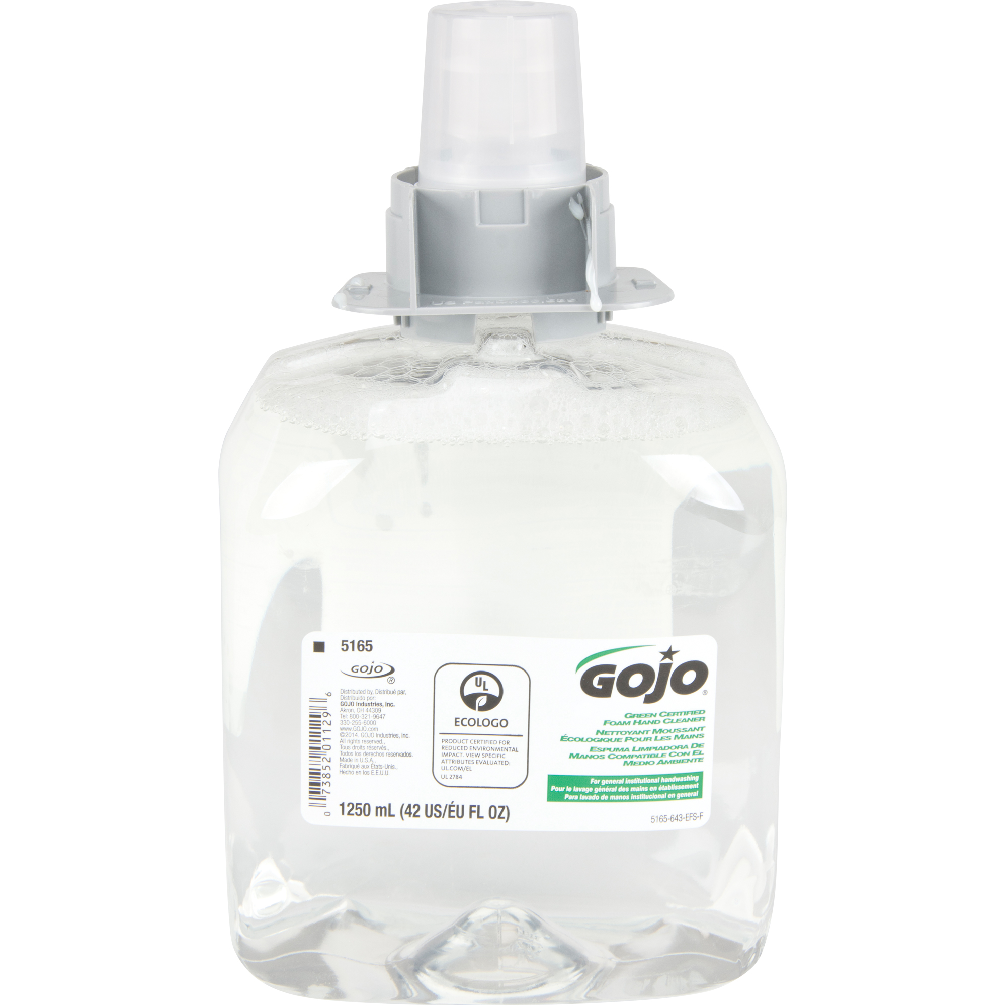 Savon pour les mains certifié vert TFXMC, Mousse, 1250 ml, Sans parfum