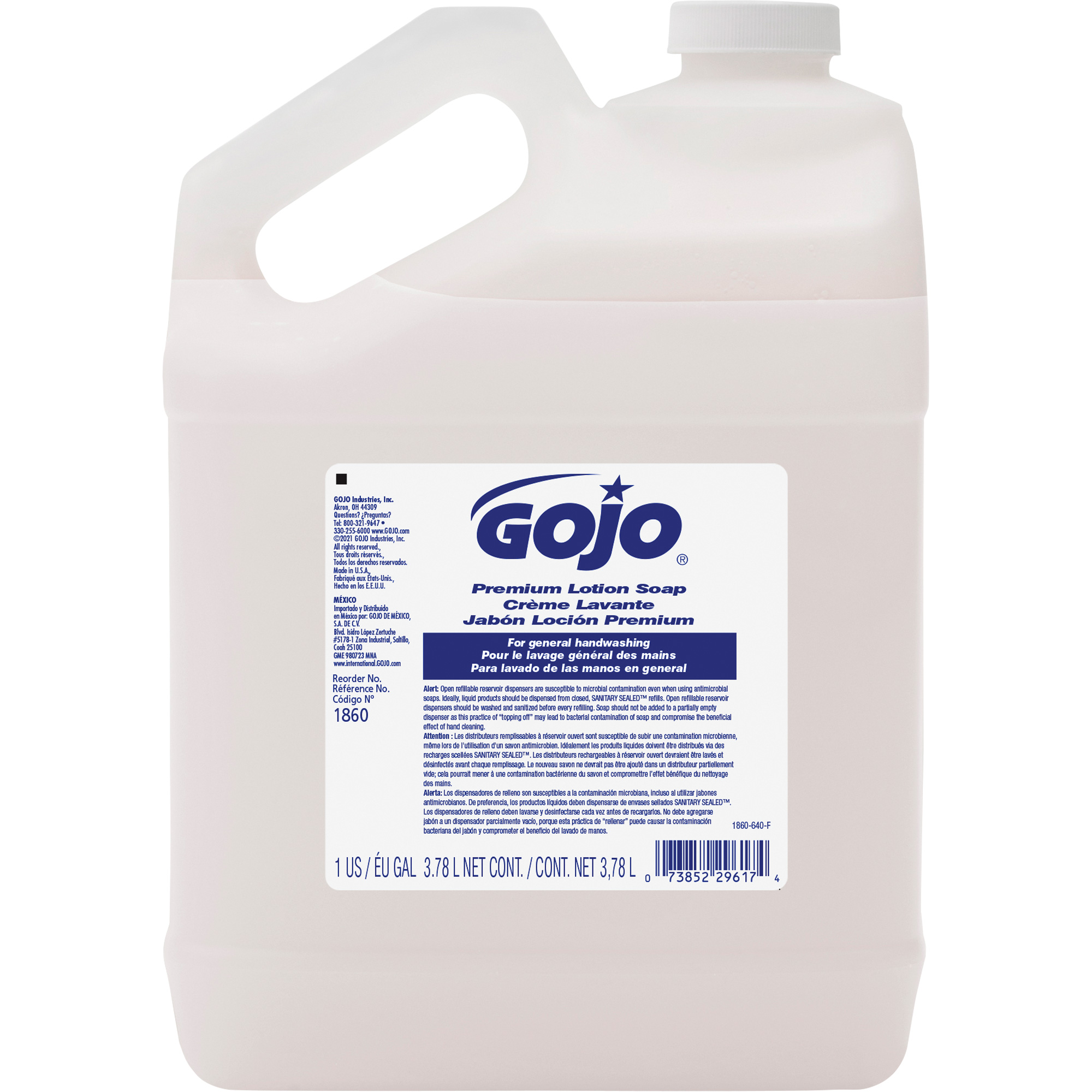 Savon pour les mains de qualité supérieure, Crème, 3,78 L, Parfumé