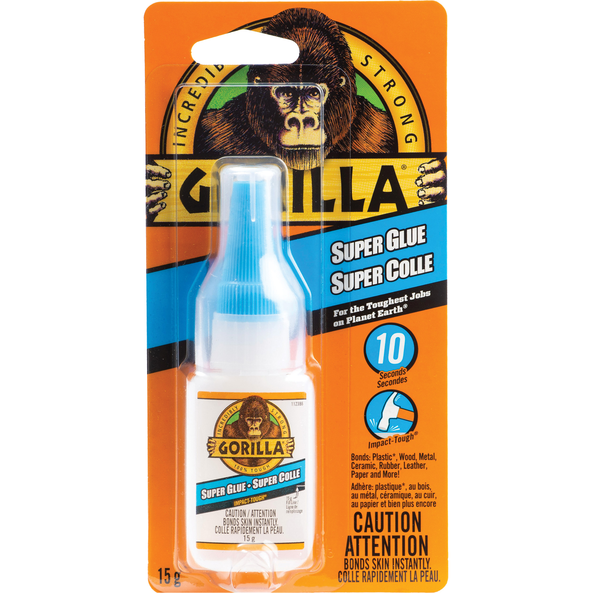 Colle cyanoacrylate, 15 g, Bouteille, Transparent