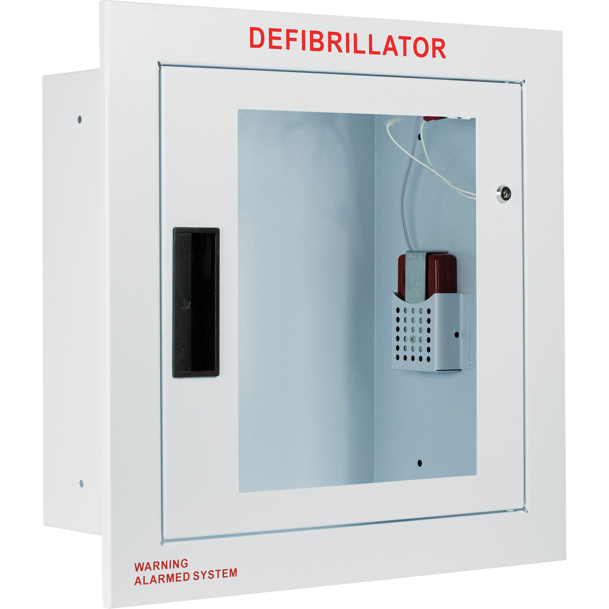Grande armoire entièrement encastrée avec alarme, Zoll AED PlusMD/Zoll AED 3MC/Cardio-Science/Physio-Control Pour, Non médical