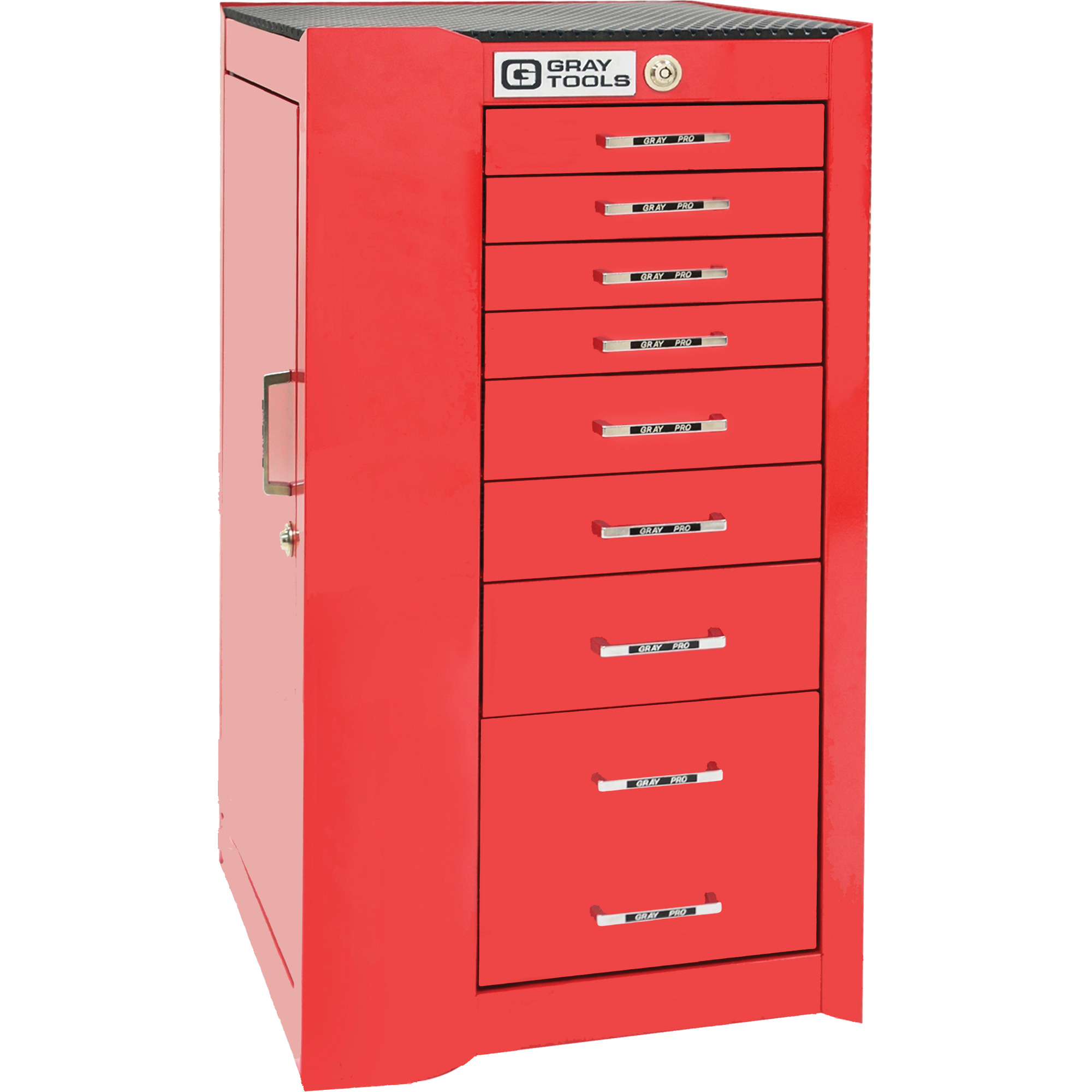 Armoire complémentaire gauche de série Pro+, 8 tiroirs, 19" la x 19" p x 36-1/2" h, Rouge