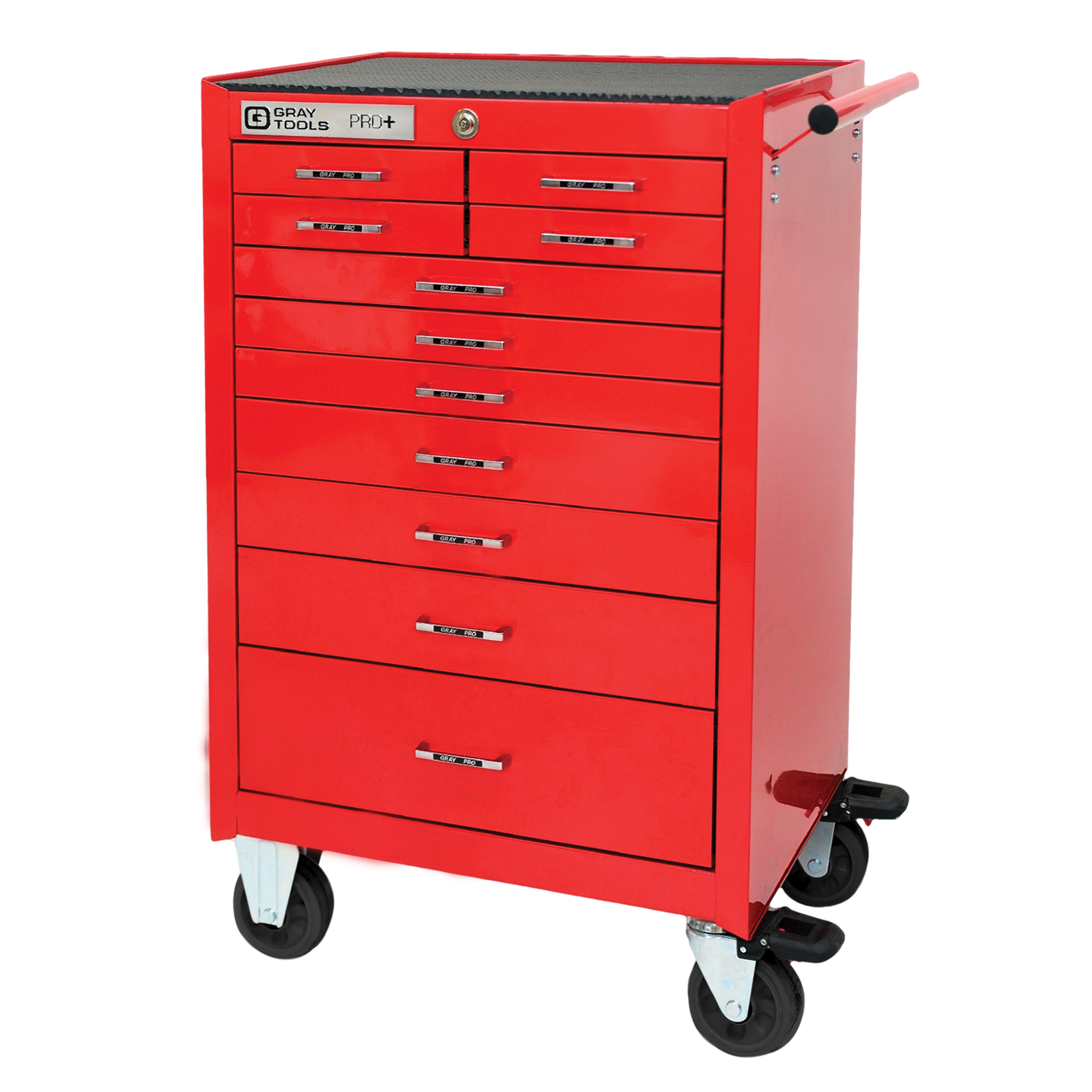 Armoire mobile de série PRO+, 11 tiroirs, 26" la x 19" p x 42" h, Rouge