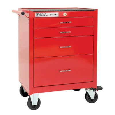 Armoire mobile de série PRO+, 4 tiroirs, 26" la x 19" p x 36" h, Rouge
